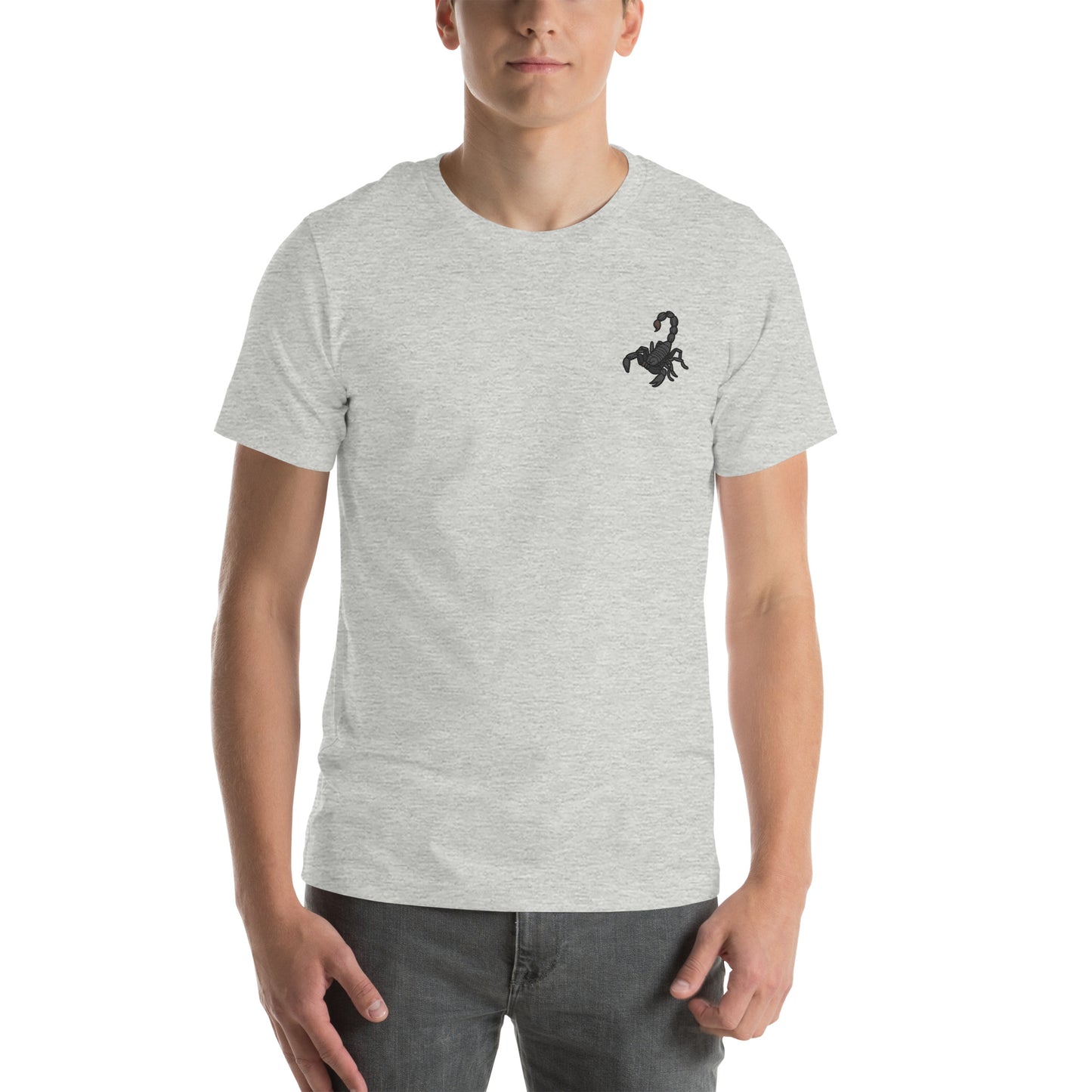 Scorpio Cotton T-Shirt - Embroidered - Wildlife Soul Scorpio Cotton T-Shirt - Embroidered