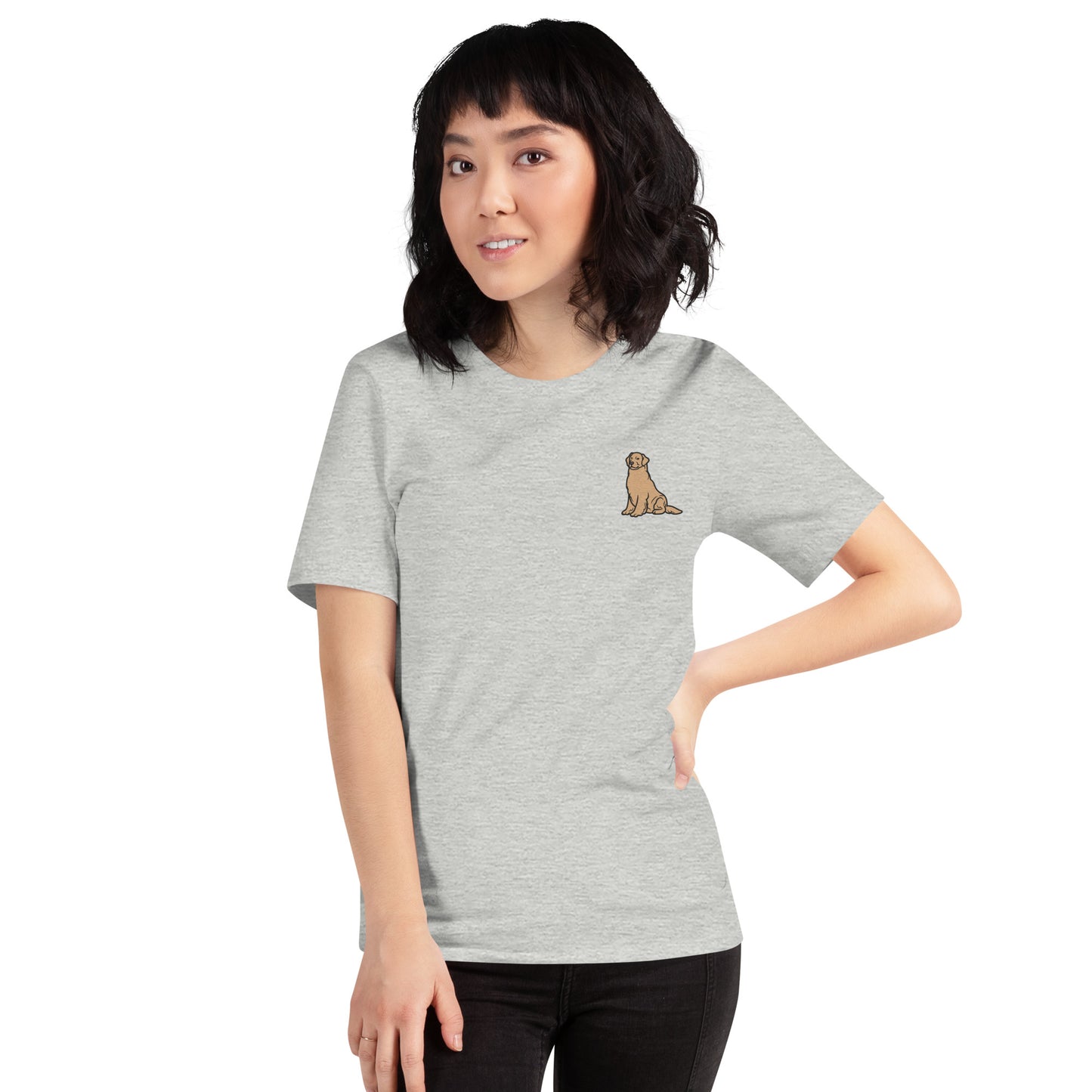 Golden Retriever Cotton T-Shirt - Embroidered - Wildlife Soul Golden Retriever Cotton T-Shirt - Embroidered