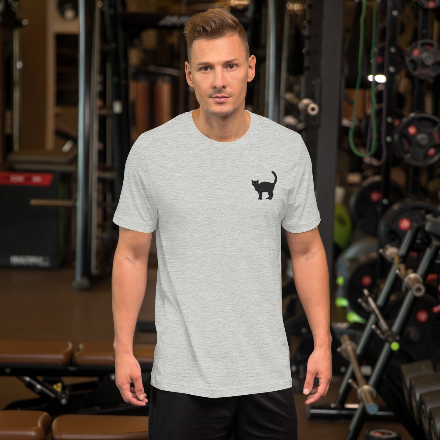 Black Cat T-Shirt - Embroidered - Wildlife Soul Black Cat T-Shirt - Embroidered