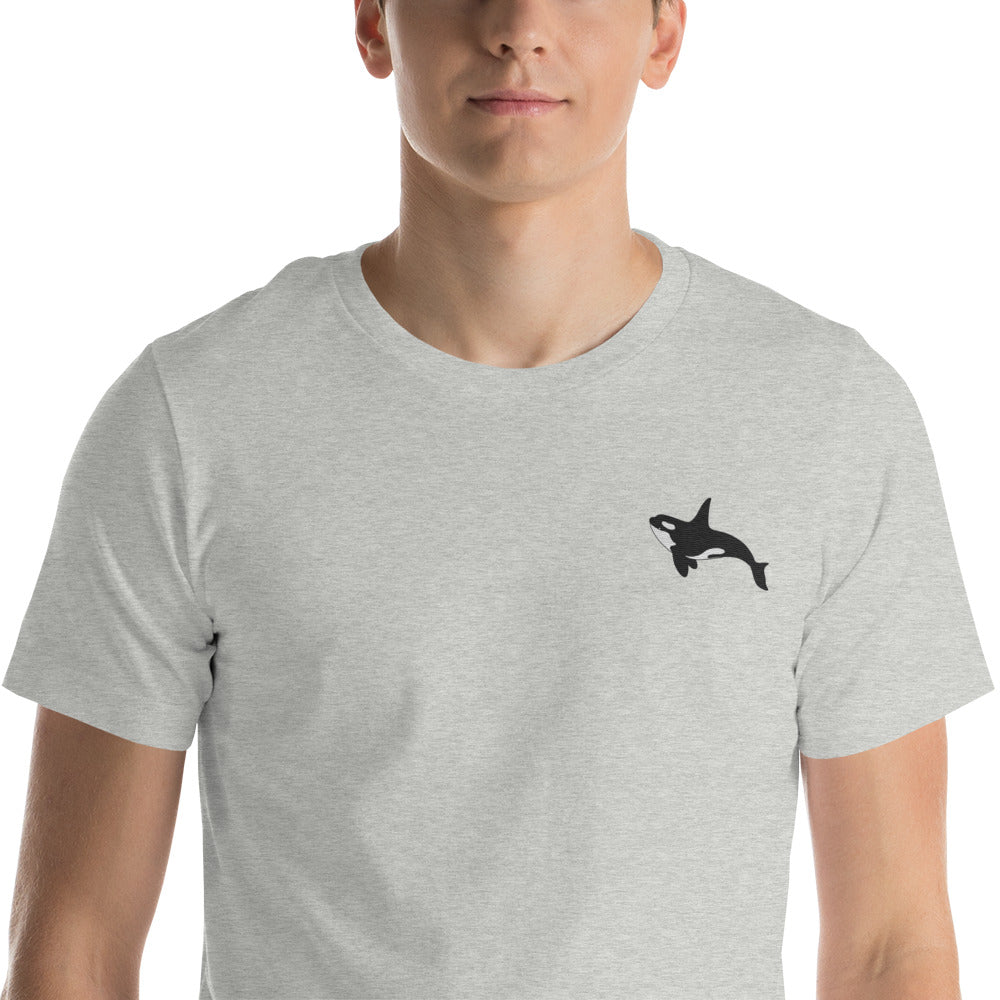killer whale Cotton T-Shirt - Embroidered - Wildlife Soul killer whale Cotton T-Shirt - Embroidered