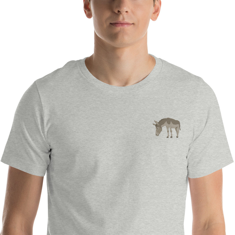 Donkey Cotton T-Shirt - Embroidered - Wildlife Soul Donkey Cotton T-Shirt - Embroidered