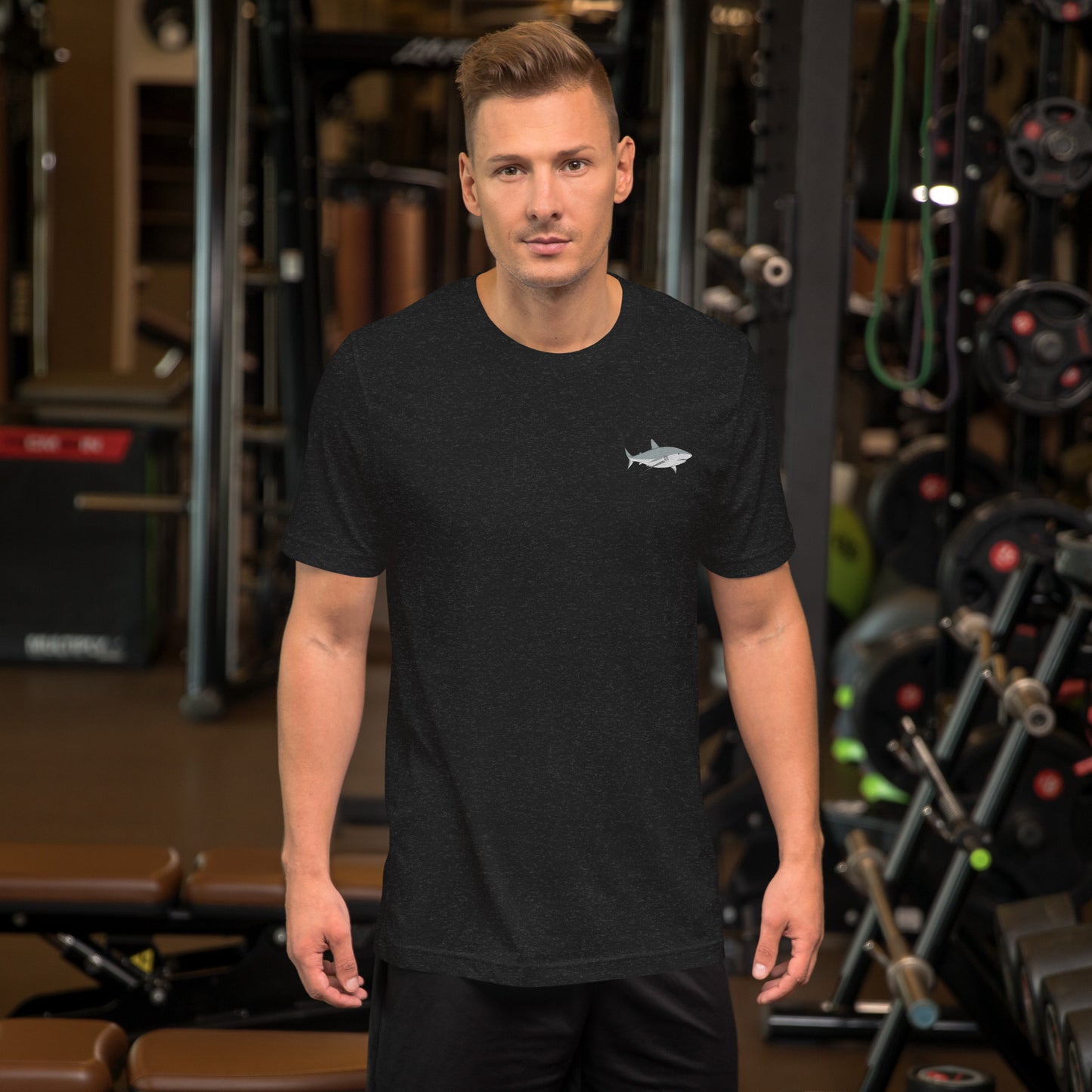 Shark Cotton T-Shirt - Embroidered - Wildlife Soul Shark Cotton T-Shirt - Embroidered
