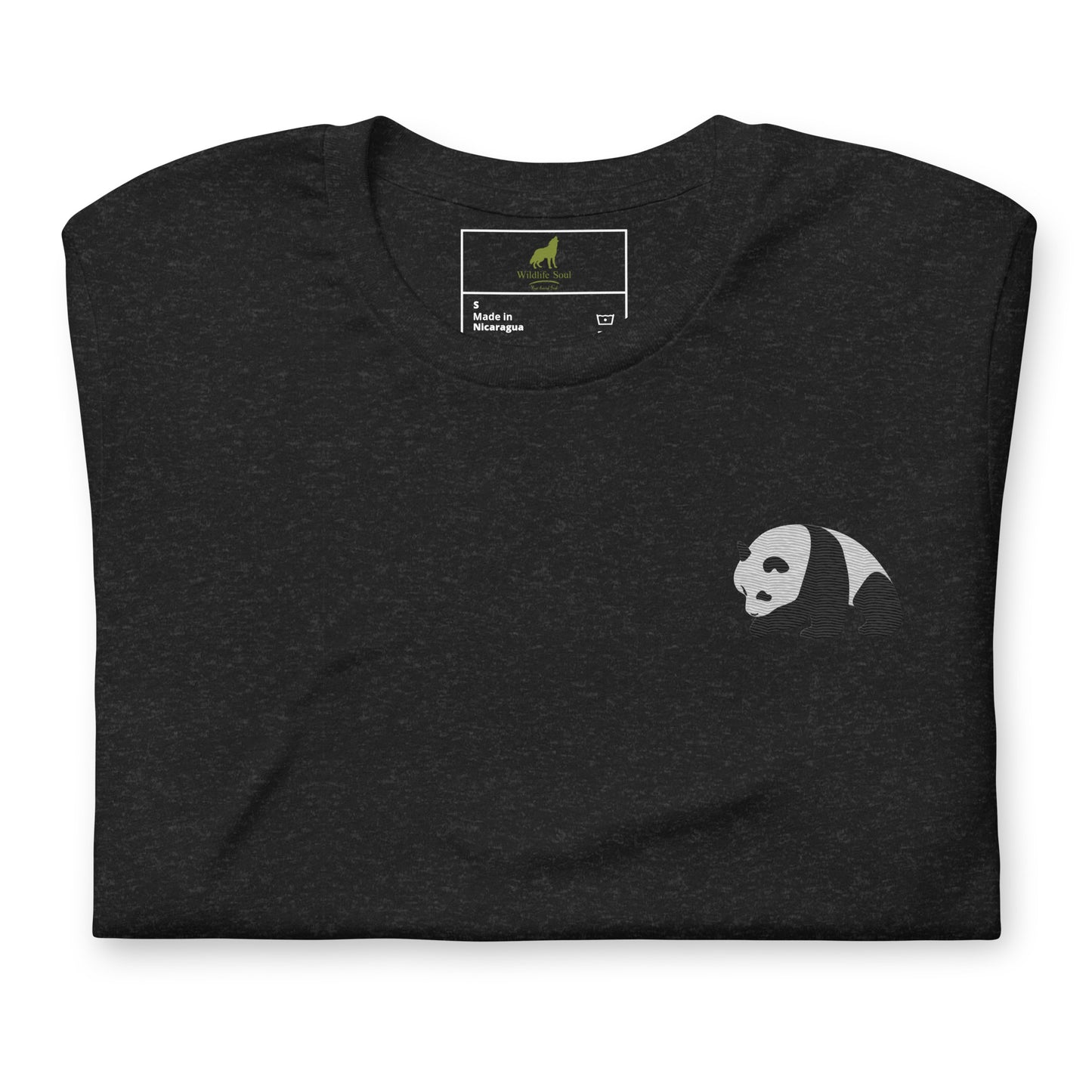 Panda Cotton T-Shirt - Embroidered - Wildlife Soul Panda Cotton T-Shirt - Embroidered