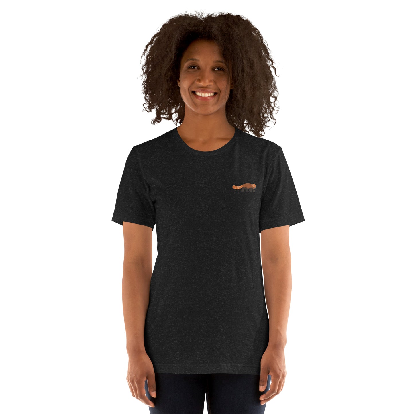 Red Panda Cotton T-Shirt - Embroidered - Wildlife Soul Red Panda Cotton T-Shirt - Embroidered