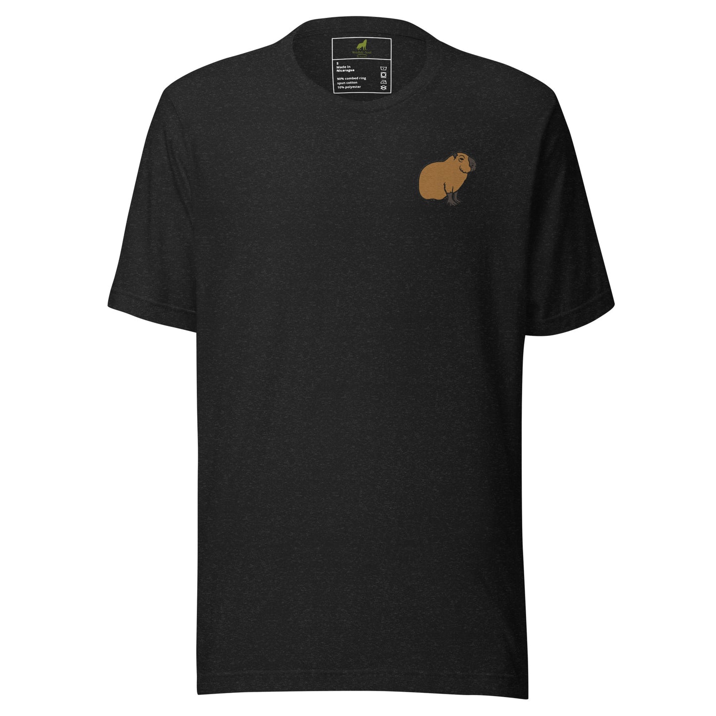 Capybara Cotton T-Shirt - Embroidered - Wildlife Soul Capybara Cotton T-Shirt - Embroidered