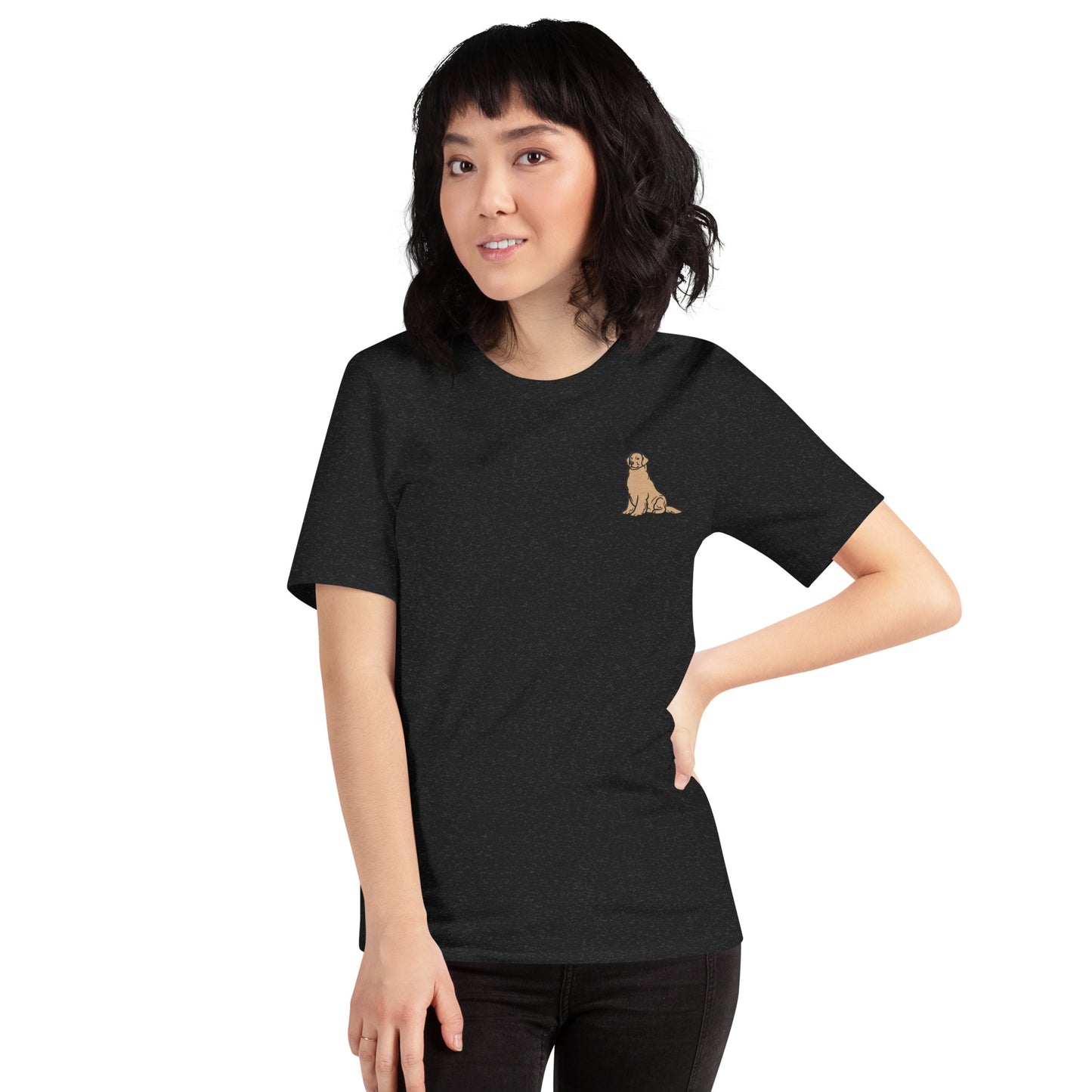 Golden Retriever Cotton T-Shirt - Embroidered - Wildlife Soul Golden Retriever Cotton T-Shirt - Embroidered