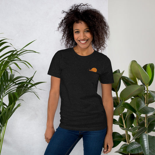 Snail Cotton T-Shirt - Embroidered - Wildlife Soul Snail Cotton T-Shirt - Embroidered