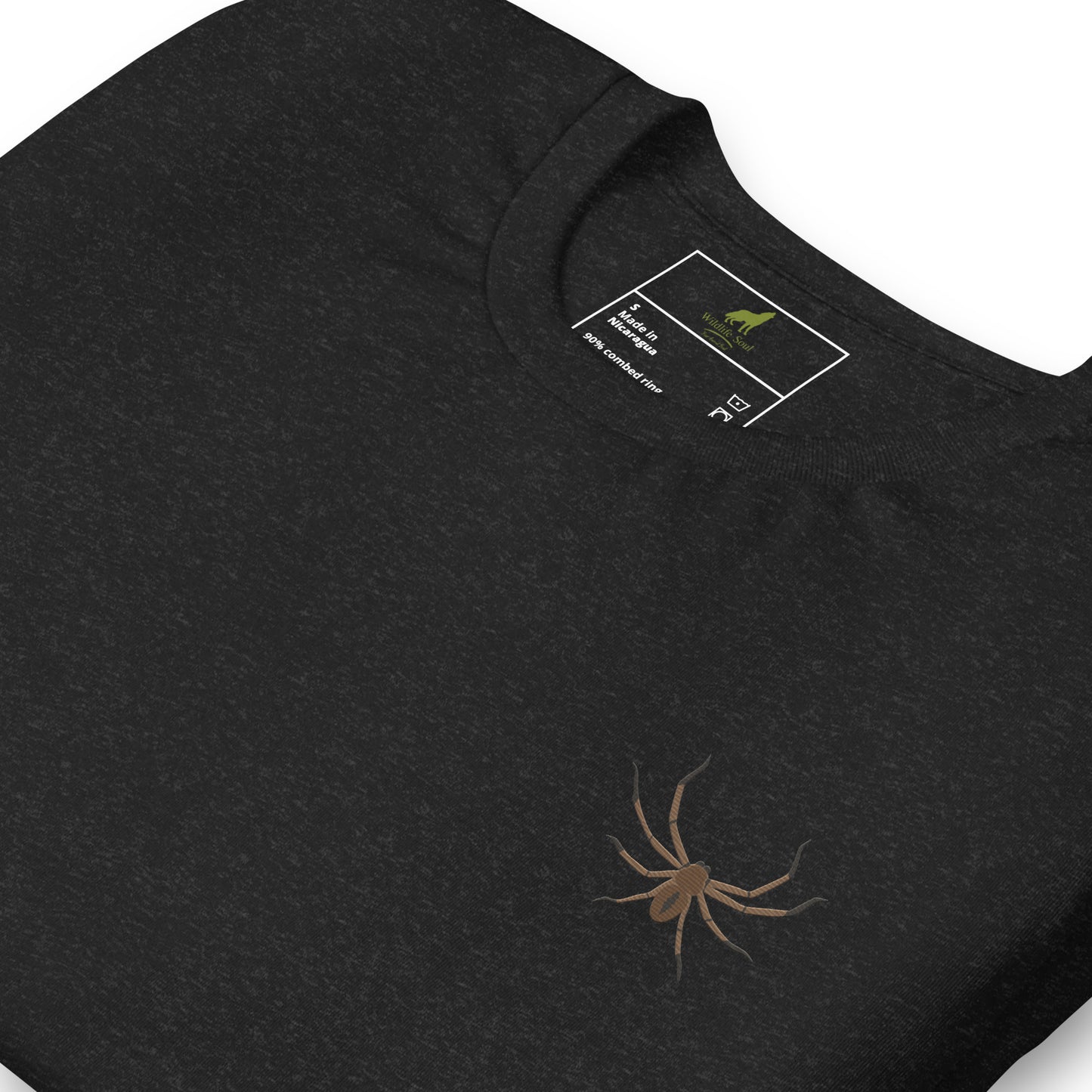 Spider Cotton T-Shirt - Embroidered - Wildlife Soul Spider Cotton T-Shirt - Embroidered