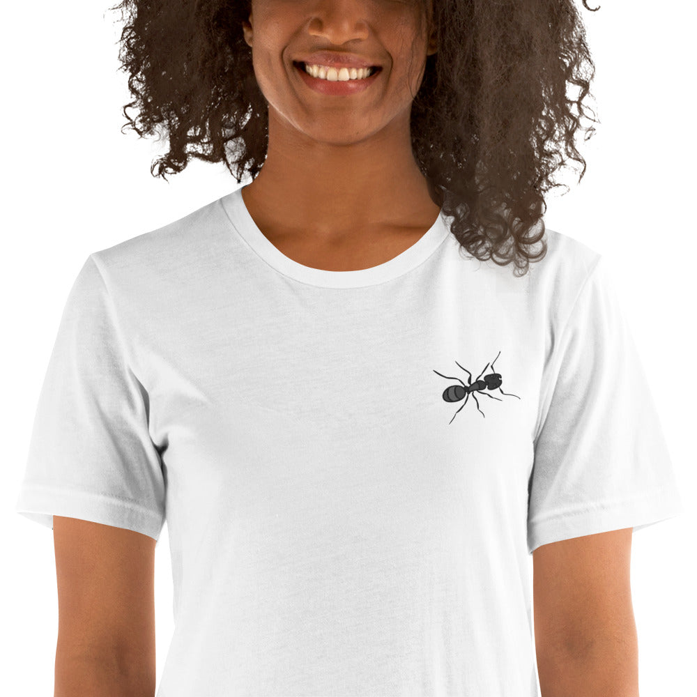 Ant Cotton T-shirt - Embroidered - Wildlife Soul Ant Cotton T-shirt - Embroidered