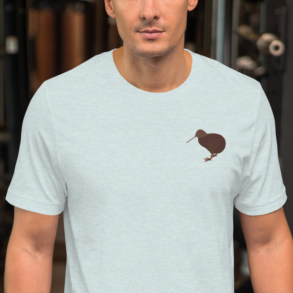 Kiwi Cotton T-Shirt - Embroidered - Wildlife Soul Kiwi Cotton T-Shirt - Embroidered