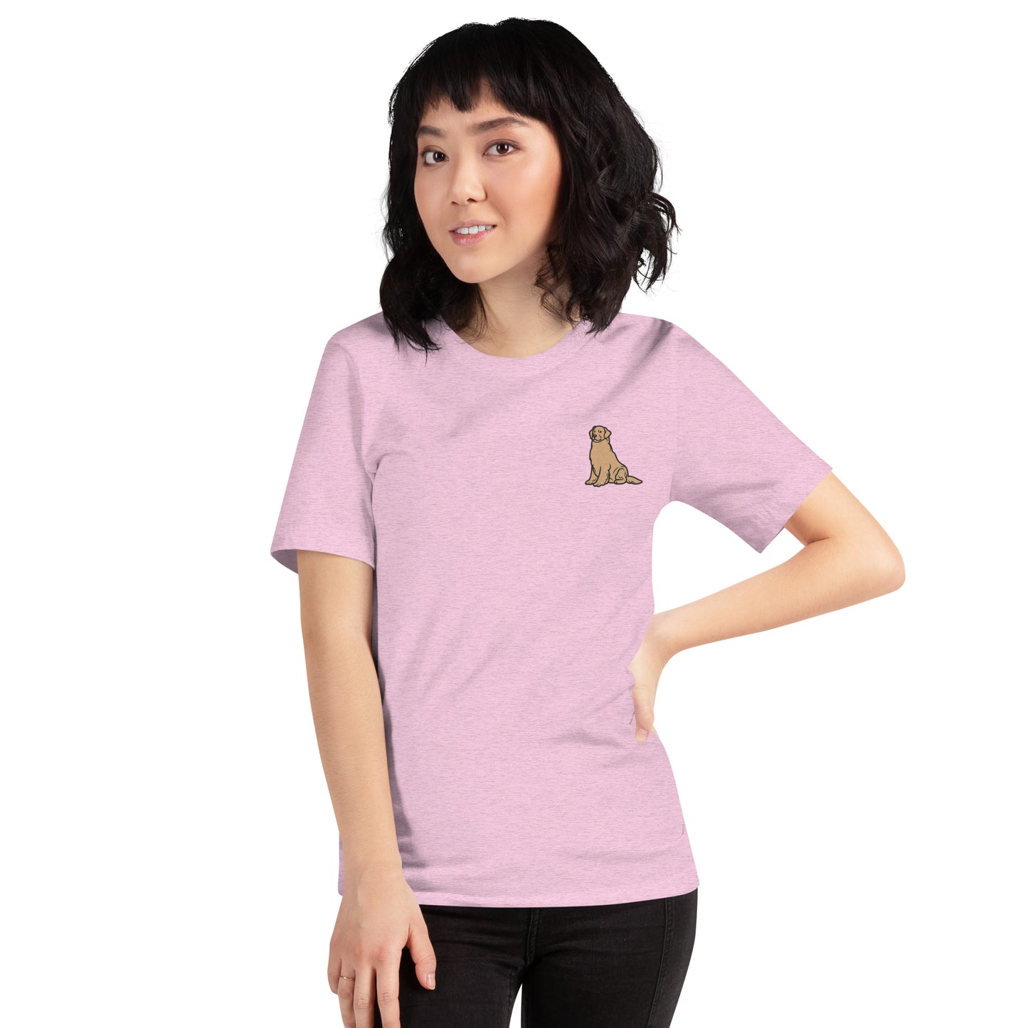 Golden Retriever Cotton T-Shirt - Embroidered - Wildlife Soul Golden Retriever Cotton T-Shirt - Embroidered