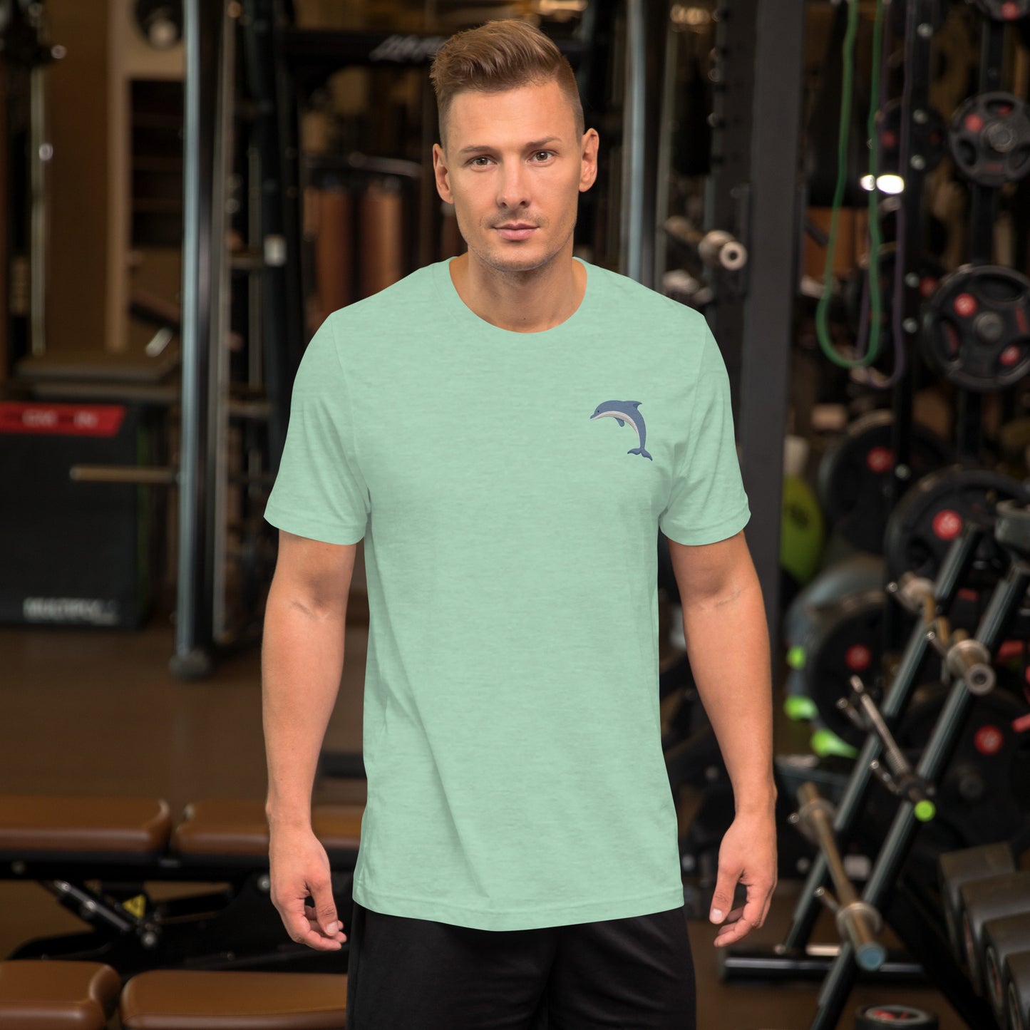 Dolphin Cotton T-Shirt - Embroidered - Wildlife Soul Dolphin Cotton T-Shirt - Embroidered
