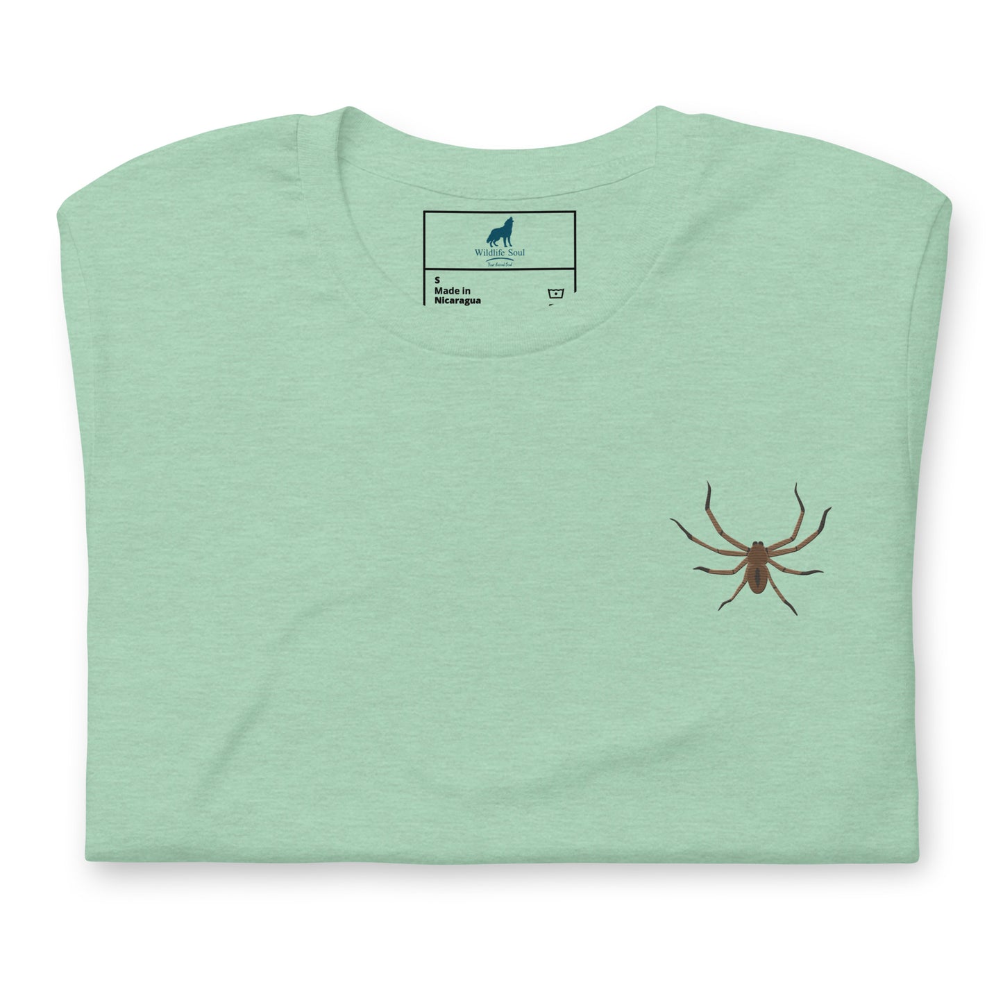 Spider Cotton T-Shirt - Embroidered - Wildlife Soul Spider Cotton T-Shirt - Embroidered