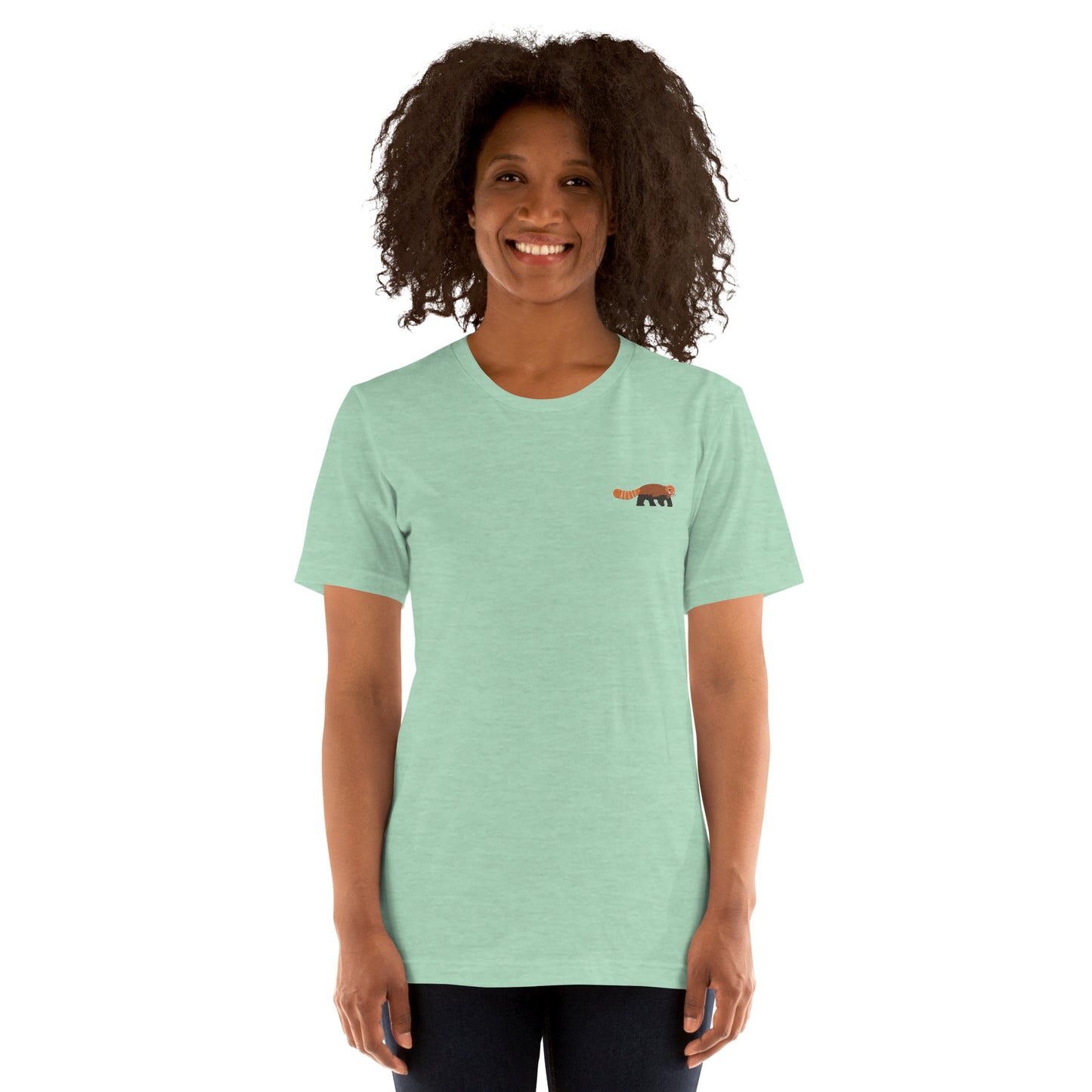 Red Panda Cotton T-Shirt - Embroidered - Wildlife Soul Red Panda Cotton T-Shirt - Embroidered