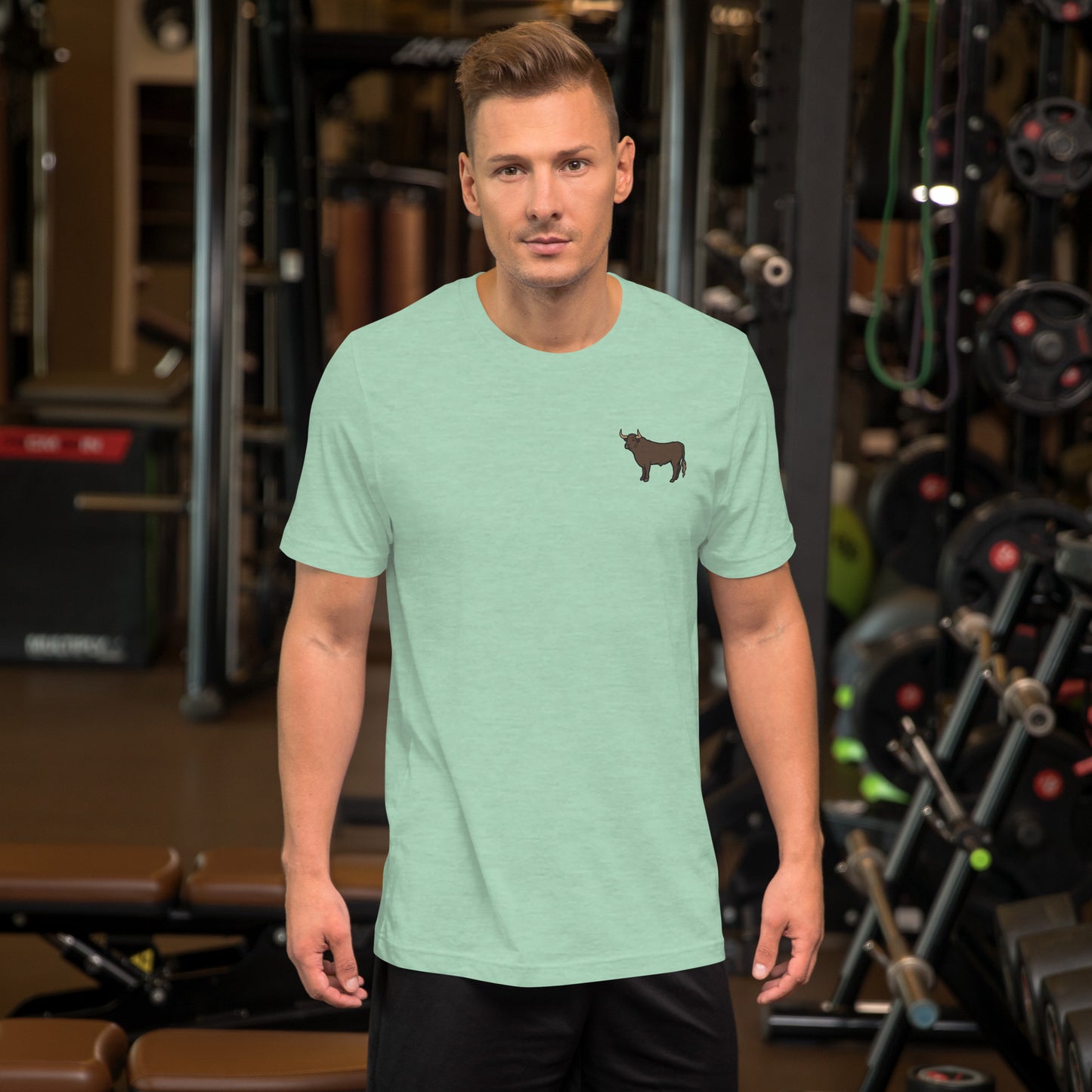 Bull Cotton T-Shirt - Embroidered - Wildlife Soul Bull Cotton T-Shirt - Embroidered