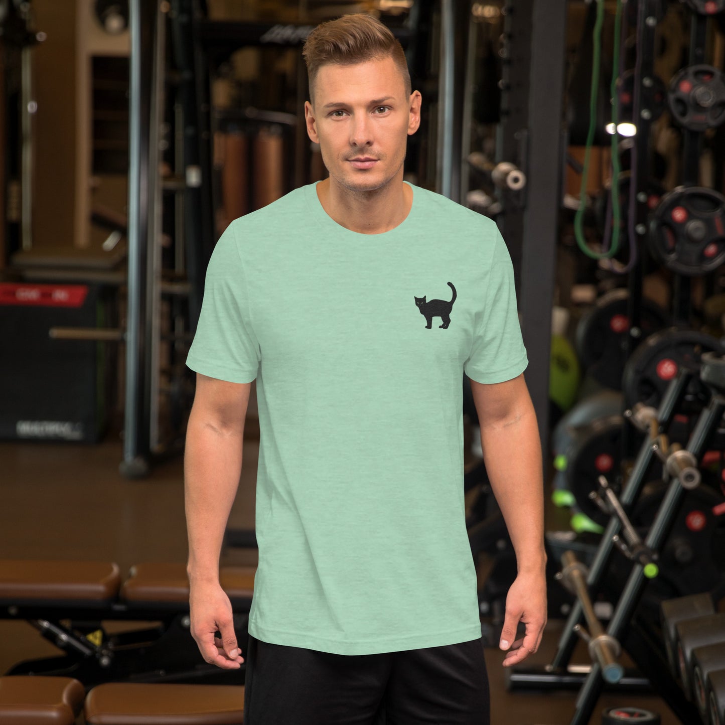 Black Cat T-Shirt - Embroidered - Wildlife Soul Black Cat T-Shirt - Embroidered