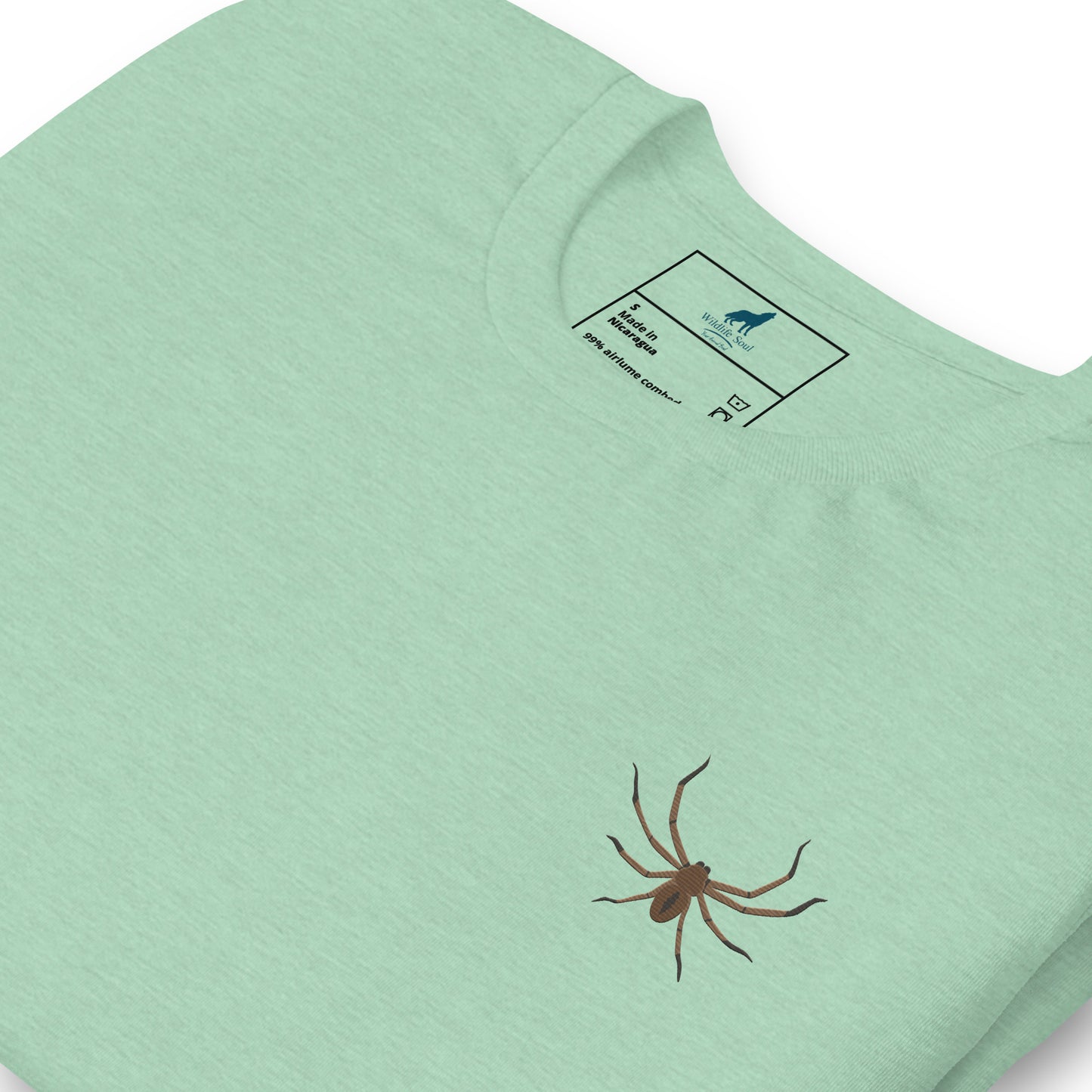 Spider Cotton T-Shirt - Embroidered - Wildlife Soul Spider Cotton T-Shirt - Embroidered