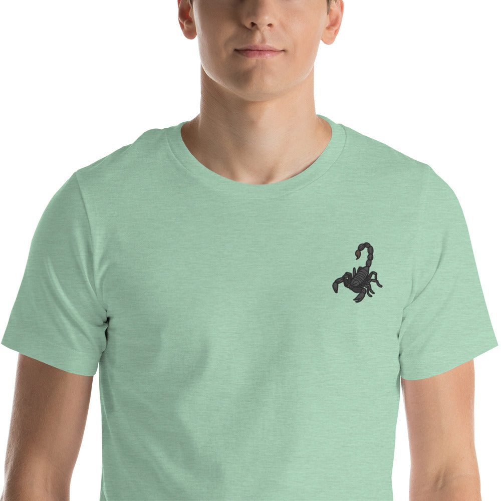 Scorpio Cotton T-Shirt - Embroidered - Wildlife Soul Scorpio Cotton T-Shirt - Embroidered