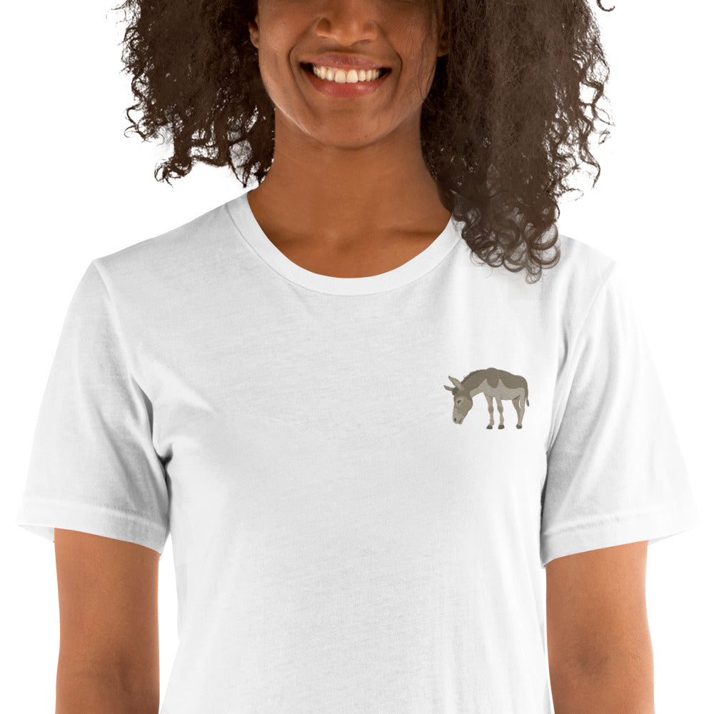 Donkey Cotton T-Shirt - Embroidered - Wildlife Soul Donkey Cotton T-Shirt - Embroidered