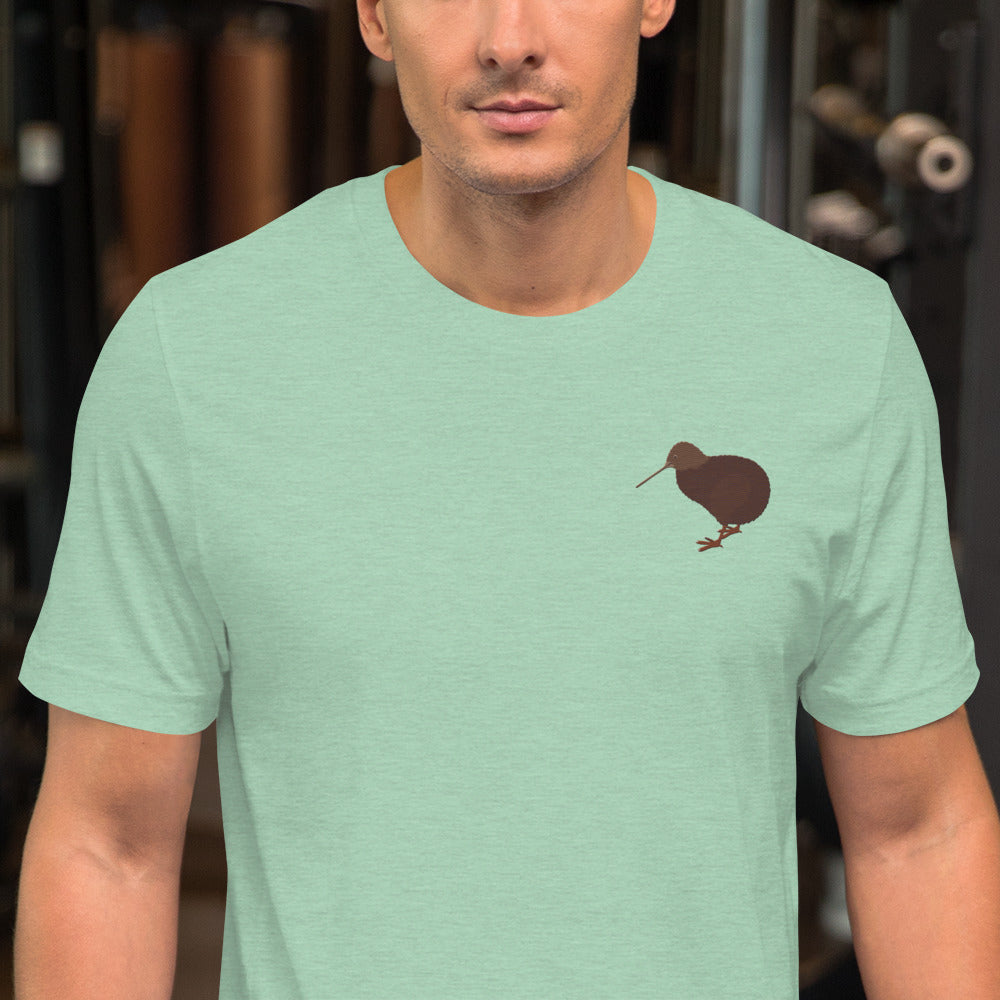 Kiwi Cotton T-Shirt - Embroidered - Wildlife Soul Kiwi Cotton T-Shirt - Embroidered
