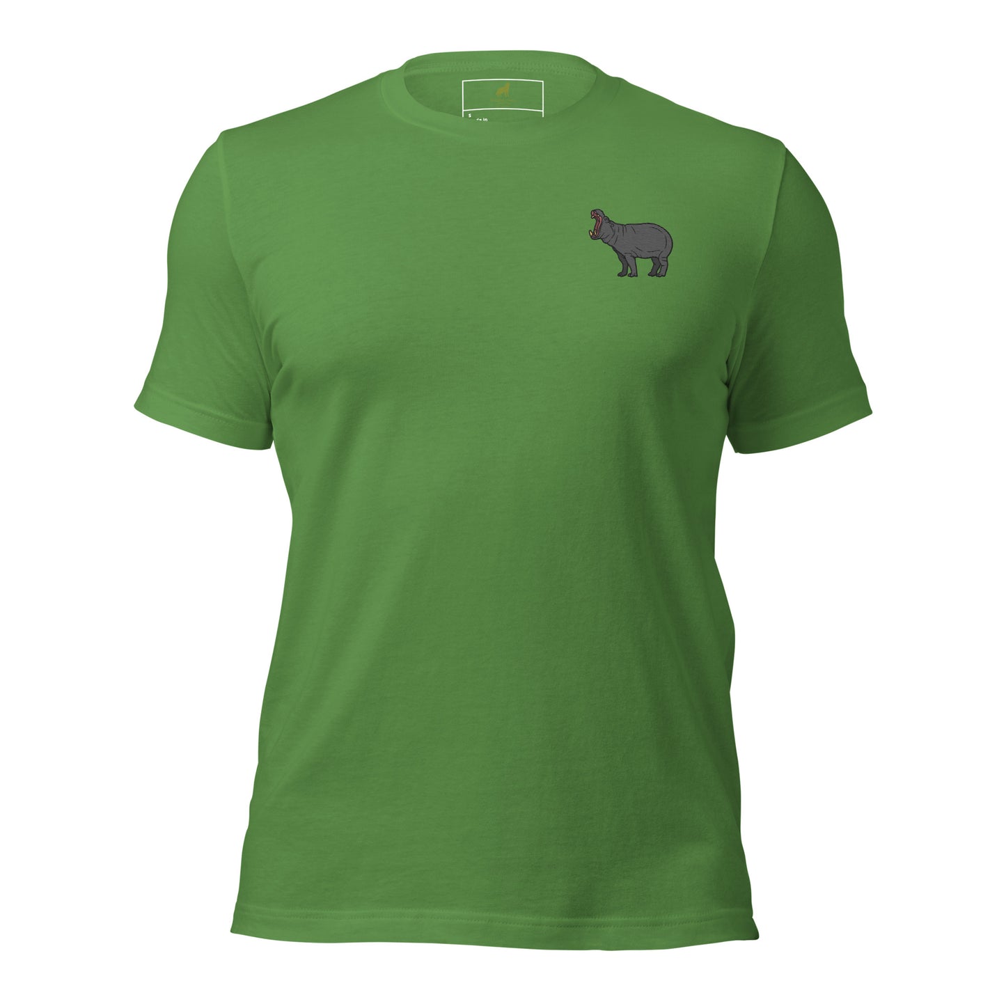Hippopotamus Cotton T-Shirt - Embroidered - Wildlife Soul Hippopotamus Cotton T-Shirt - Embroidered