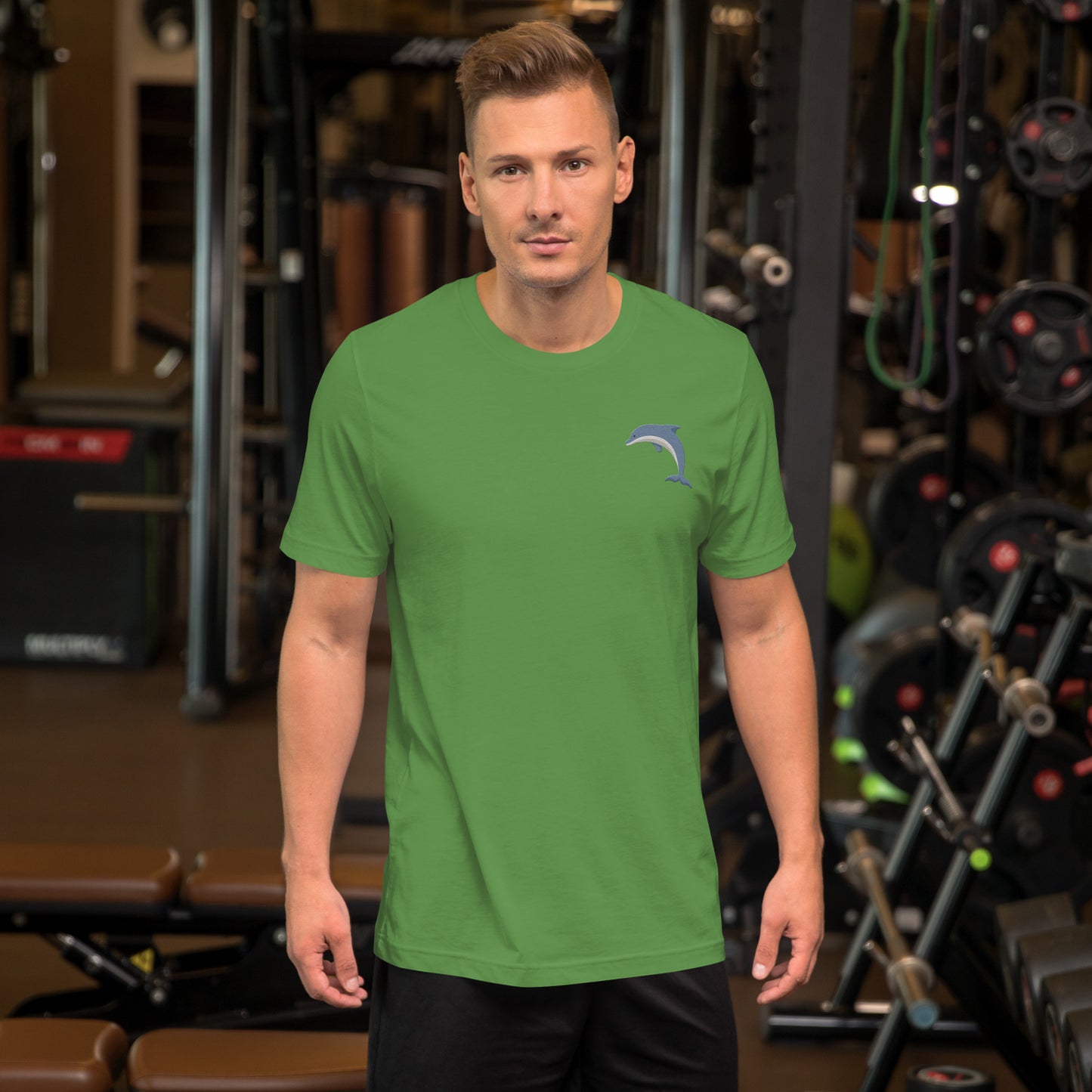 Dolphin Cotton T-Shirt - Embroidered - Wildlife Soul Dolphin Cotton T-Shirt - Embroidered