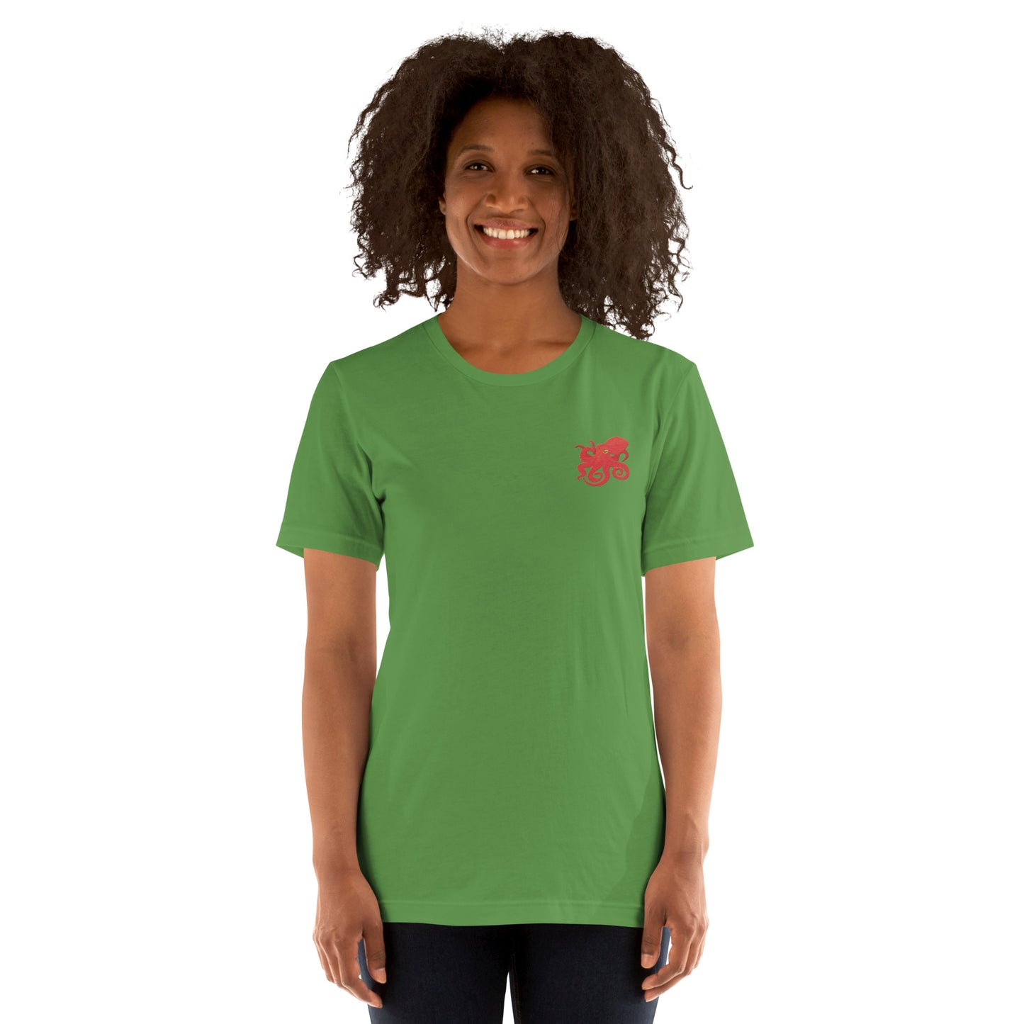 Octopus Cotton T-Shirt - Embroidered - Wildlife Soul Octopus Cotton T-Shirt - Embroidered