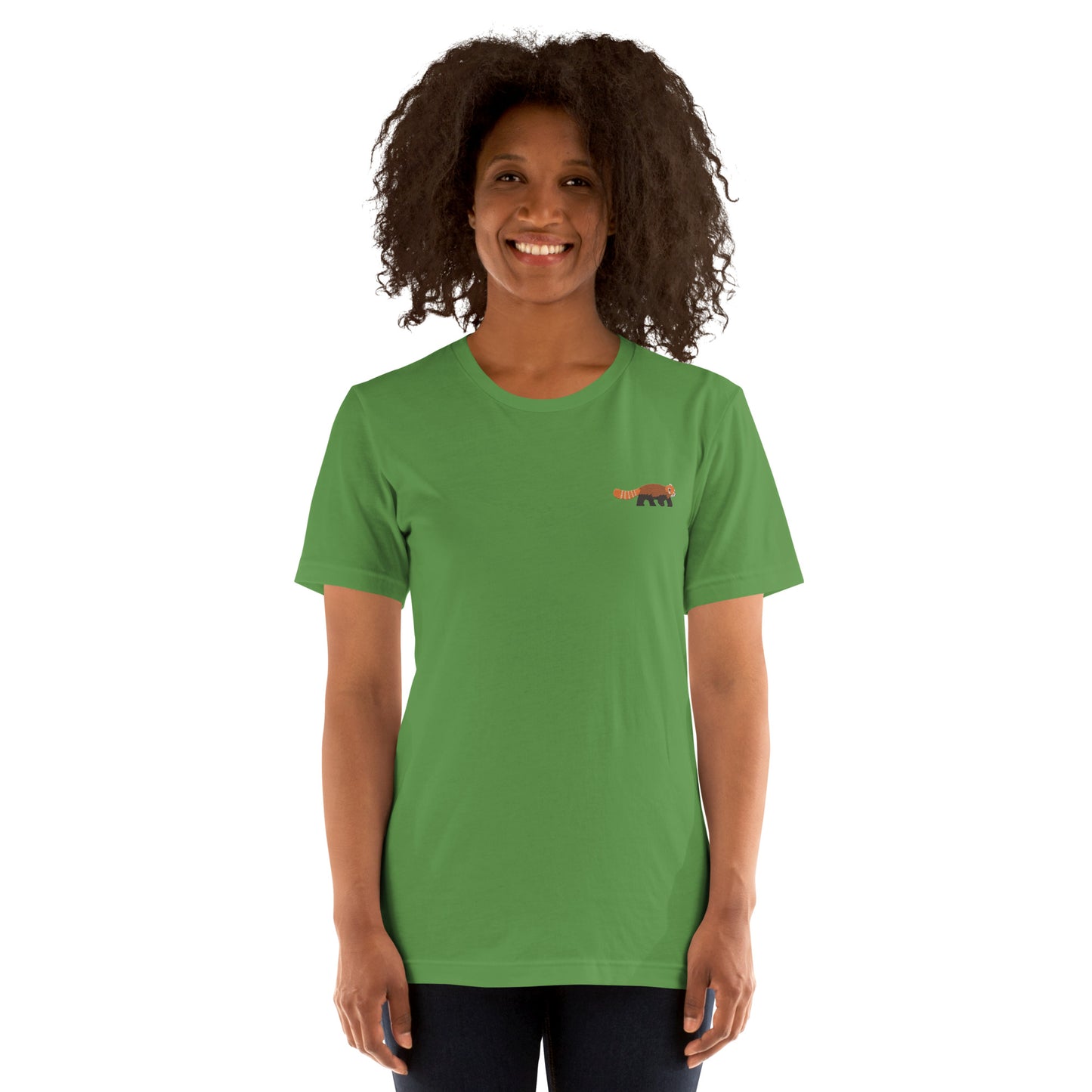 Red Panda Cotton T-Shirt - Embroidered - Wildlife Soul Red Panda Cotton T-Shirt - Embroidered