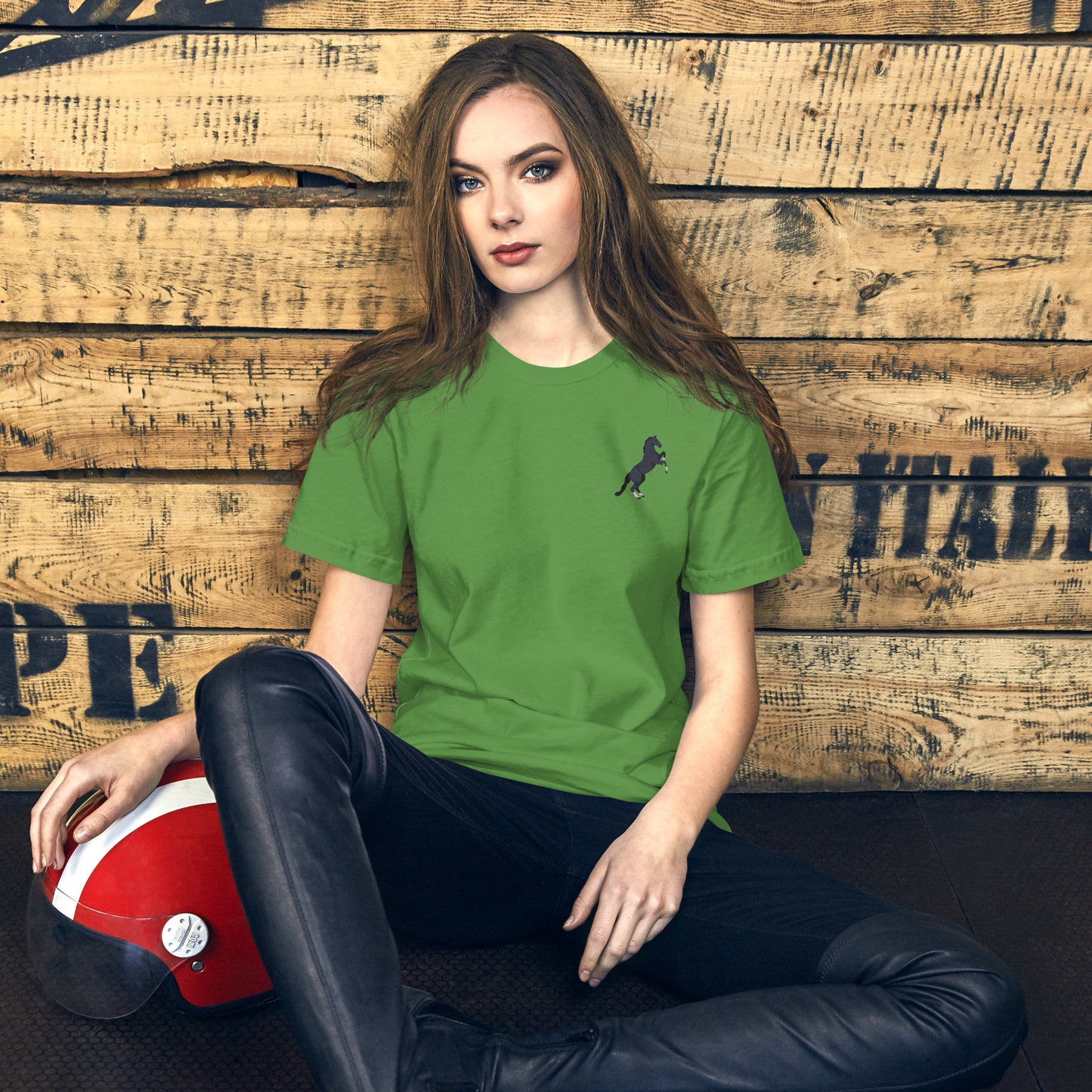 Horse Cotton T-Shirt - Embroidered - Wildlife Soul Horse Cotton T-Shirt - Embroidered