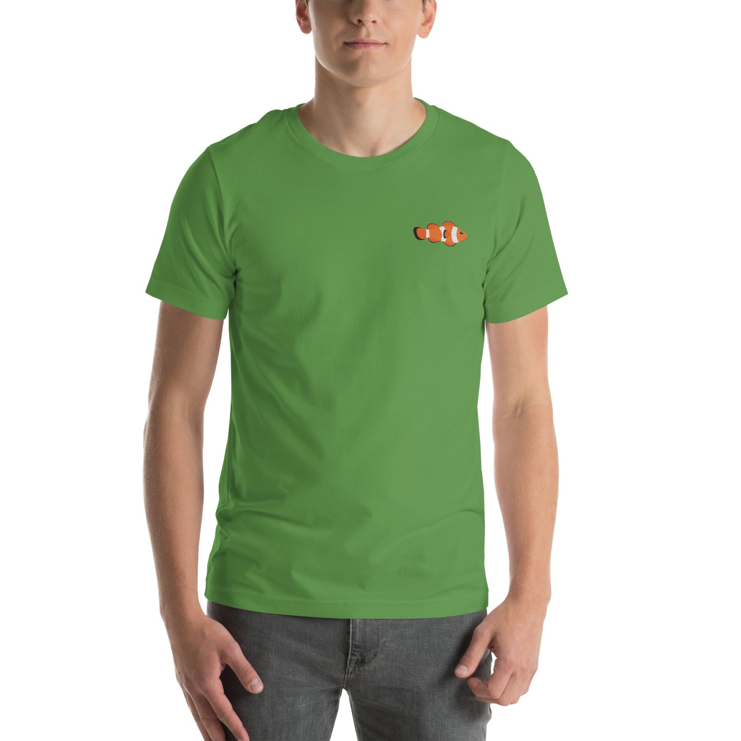 Clownfish Cotton T-Shirt - Embroidered - Wildlife Soul Clownfish Cotton T-Shirt - Embroidered