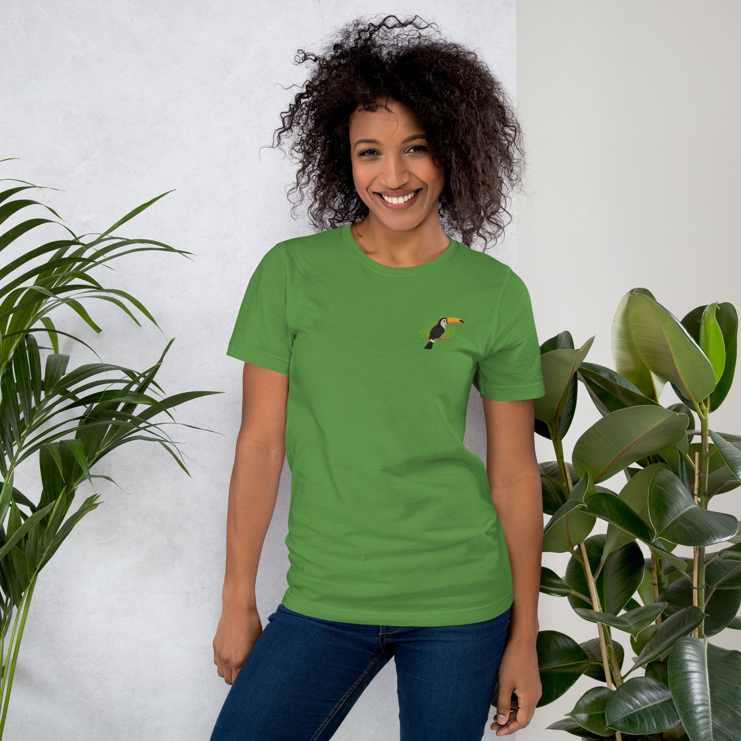 Toucan Cotton T-Shirt - Embroidered - Wildlife Soul Toucan Cotton T-Shirt - Embroidered