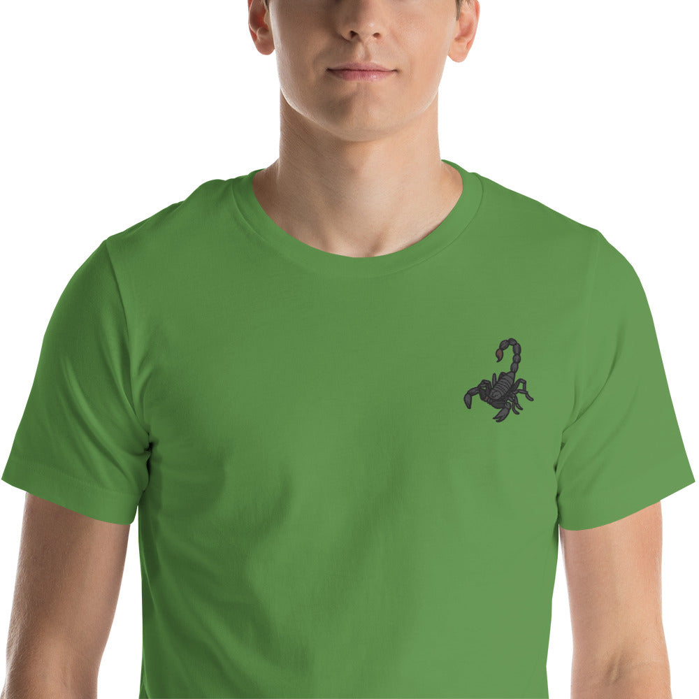 Scorpio Cotton T-Shirt - Embroidered - Wildlife Soul Scorpio Cotton T-Shirt - Embroidered