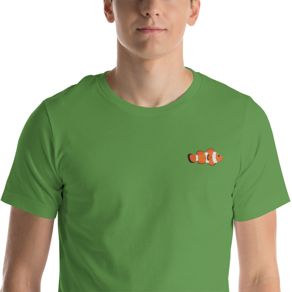 Clownfish Cotton T-Shirt - Embroidered - Wildlife Soul Clownfish Cotton T-Shirt - Embroidered