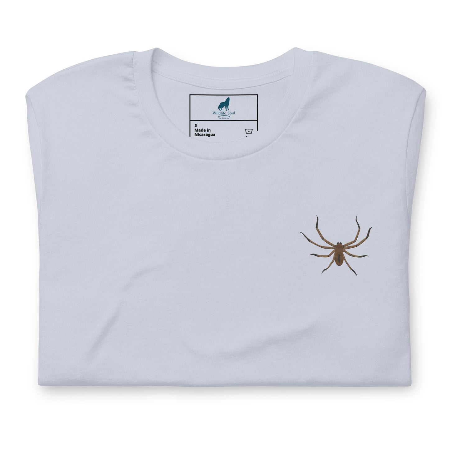 Spider Cotton T-Shirt - Embroidered - Wildlife Soul Spider Cotton T-Shirt - Embroidered