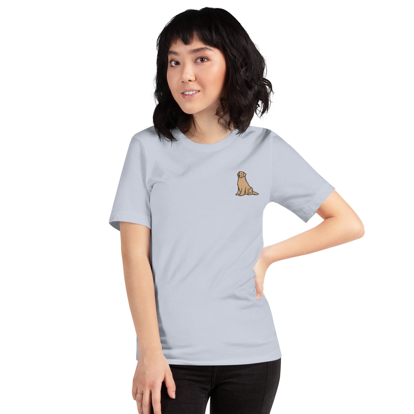 Golden Retriever Cotton T-Shirt - Embroidered - Wildlife Soul Golden Retriever Cotton T-Shirt - Embroidered