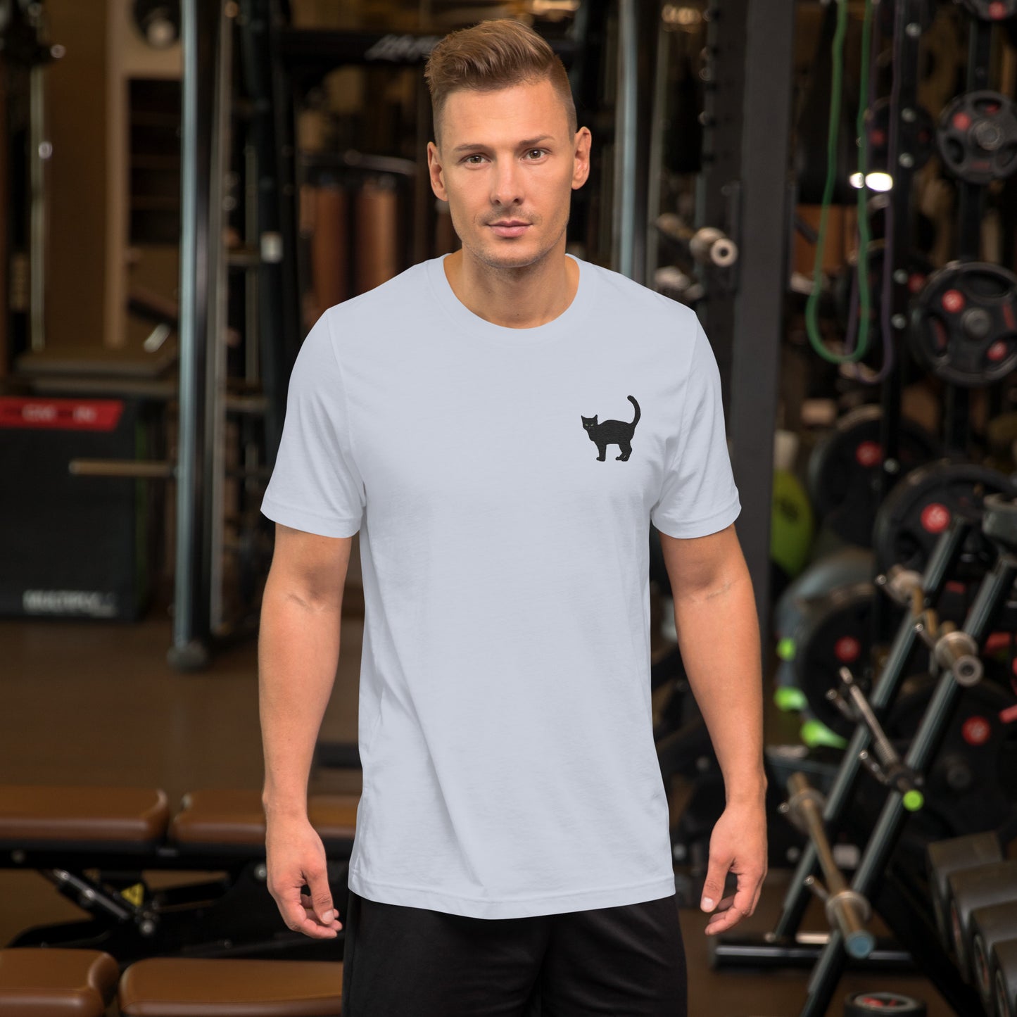 Black Cat T-Shirt - Embroidered - Wildlife Soul Black Cat T-Shirt - Embroidered