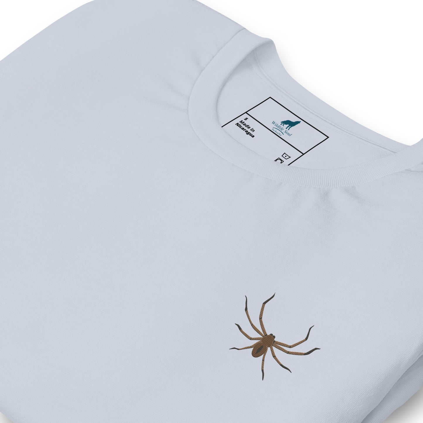 Spider Cotton T-Shirt - Embroidered - Wildlife Soul Spider Cotton T-Shirt - Embroidered