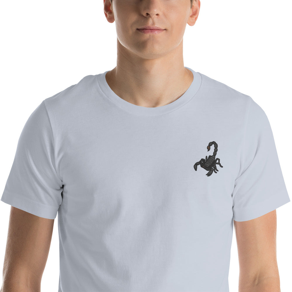 Scorpio Cotton T-Shirt - Embroidered - Wildlife Soul Scorpio Cotton T-Shirt - Embroidered