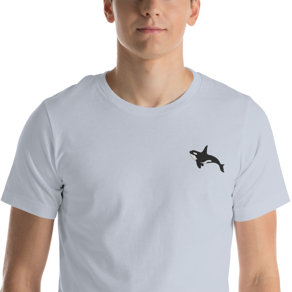 killer whale Cotton T-Shirt - Embroidered - Wildlife Soul killer whale Cotton T-Shirt - Embroidered