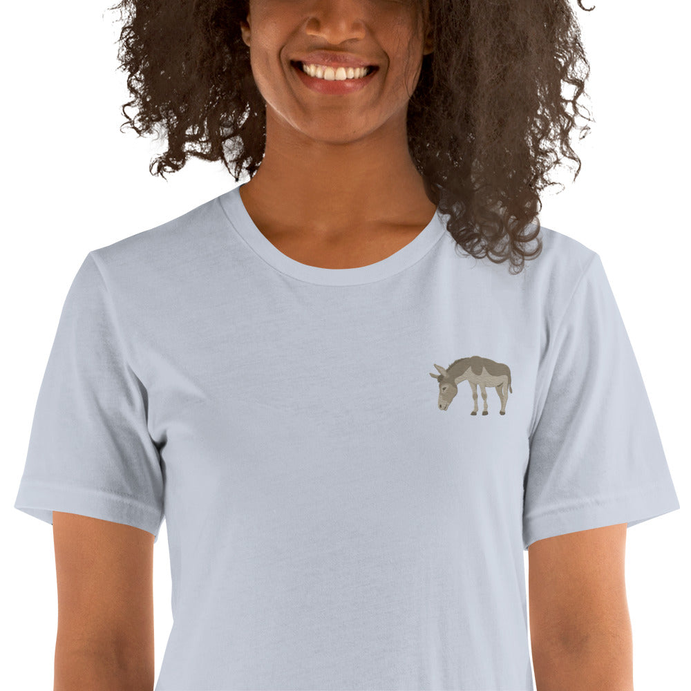 Donkey Cotton T-Shirt - Embroidered - Wildlife Soul Donkey Cotton T-Shirt - Embroidered