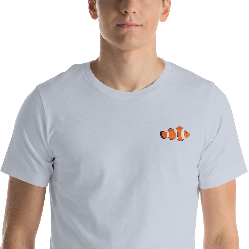 Clownfish Cotton T-Shirt - Embroidered - Wildlife Soul Clownfish Cotton T-Shirt - Embroidered
