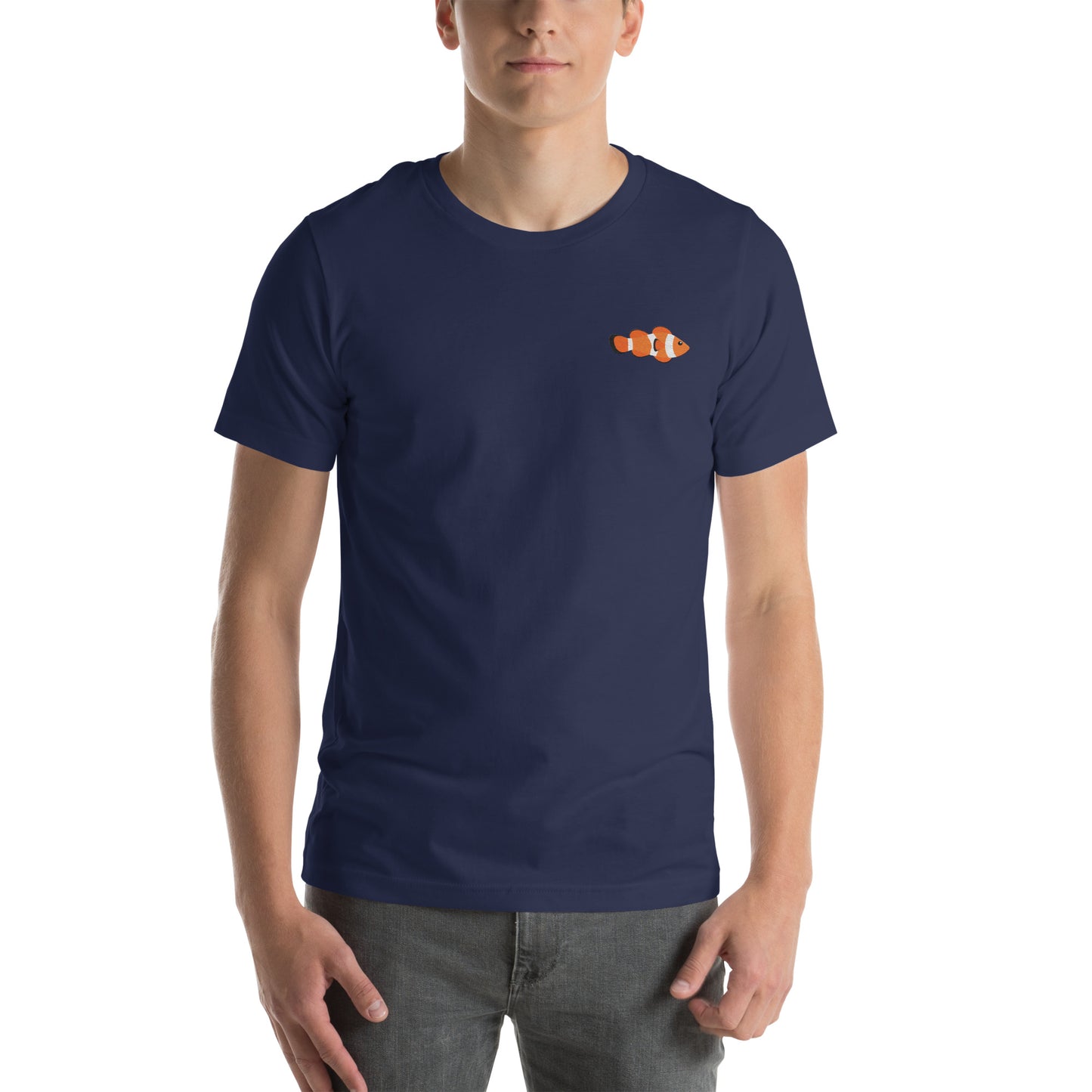 Clownfish Cotton T-Shirt - Embroidered - Wildlife Soul Clownfish Cotton T-Shirt - Embroidered