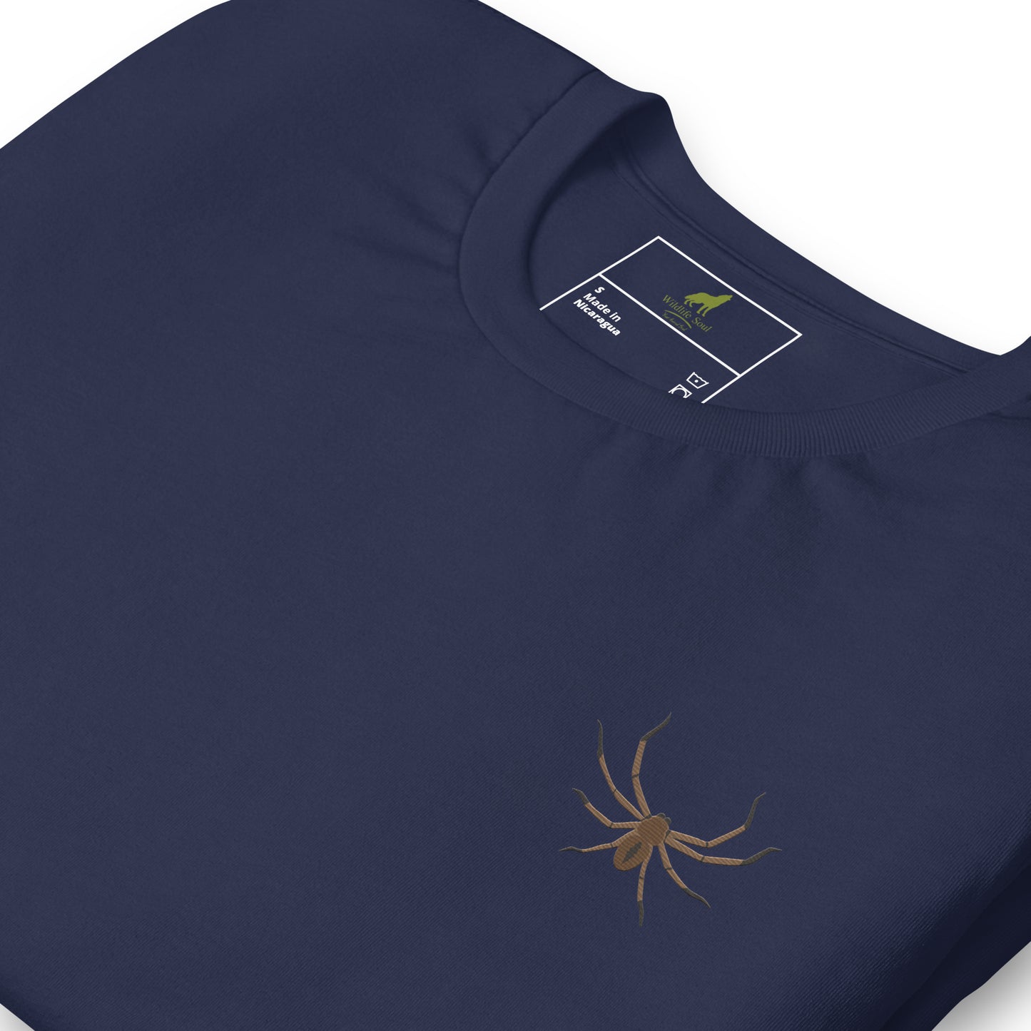 Spider Cotton T-Shirt - Embroidered - Wildlife Soul Spider Cotton T-Shirt - Embroidered