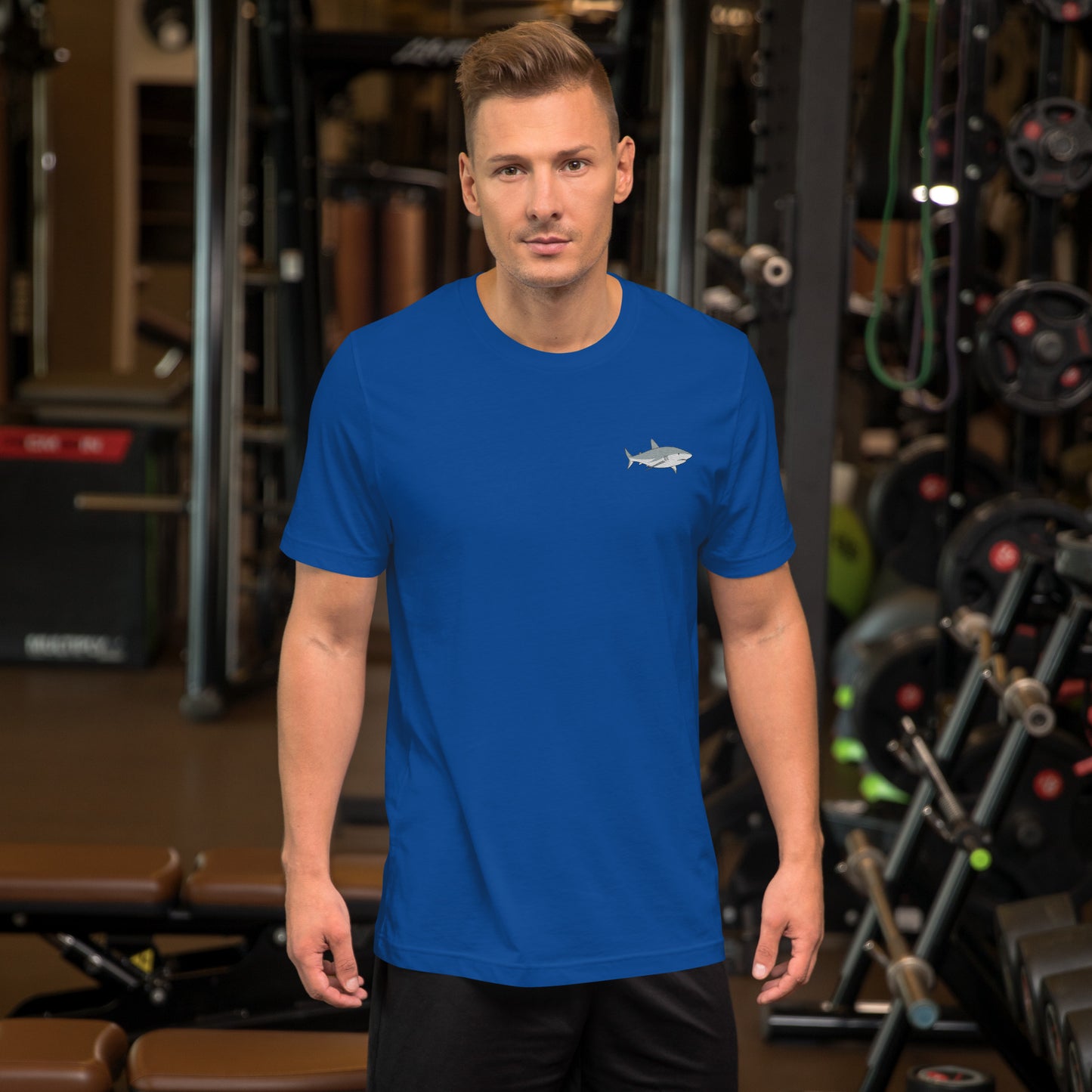 Shark Cotton T-Shirt - Embroidered - Wildlife Soul Shark Cotton T-Shirt - Embroidered
