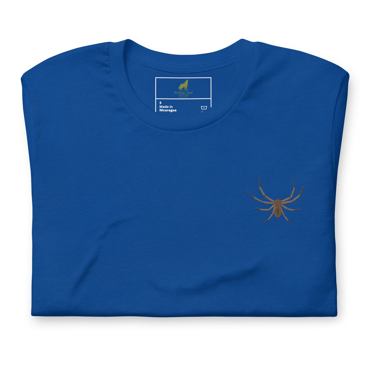 Spider Cotton T-Shirt - Embroidered - Wildlife Soul Spider Cotton T-Shirt - Embroidered