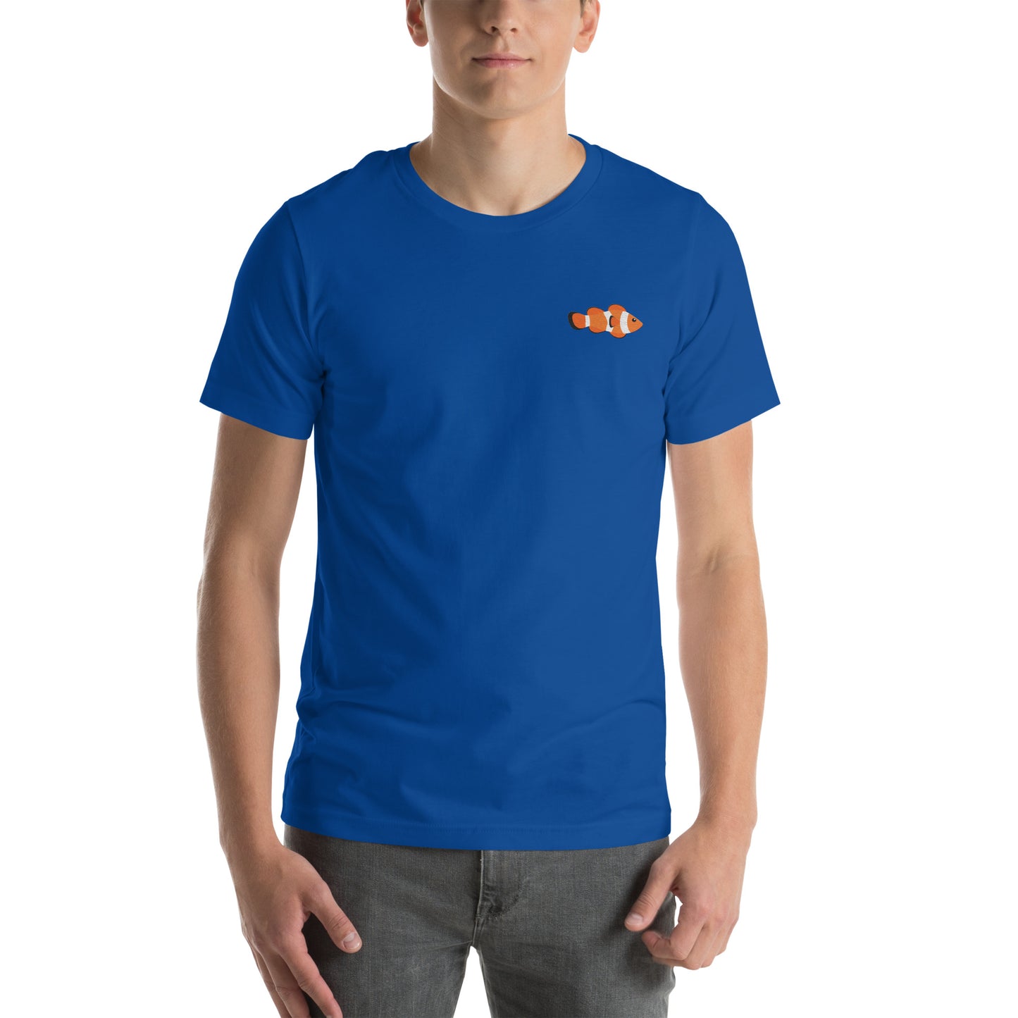 Clownfish Cotton T-Shirt - Embroidered - Wildlife Soul Clownfish Cotton T-Shirt - Embroidered