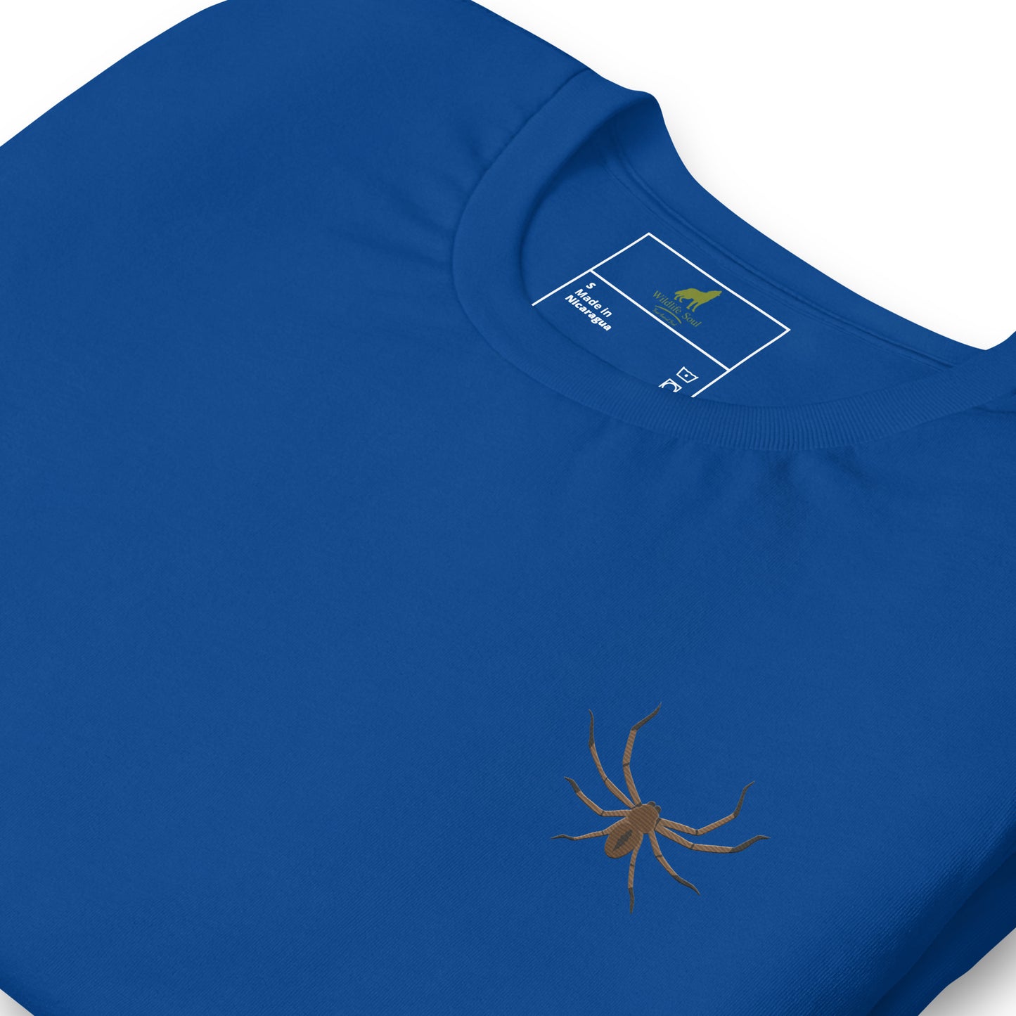 Spider Cotton T-Shirt - Embroidered - Wildlife Soul Spider Cotton T-Shirt - Embroidered