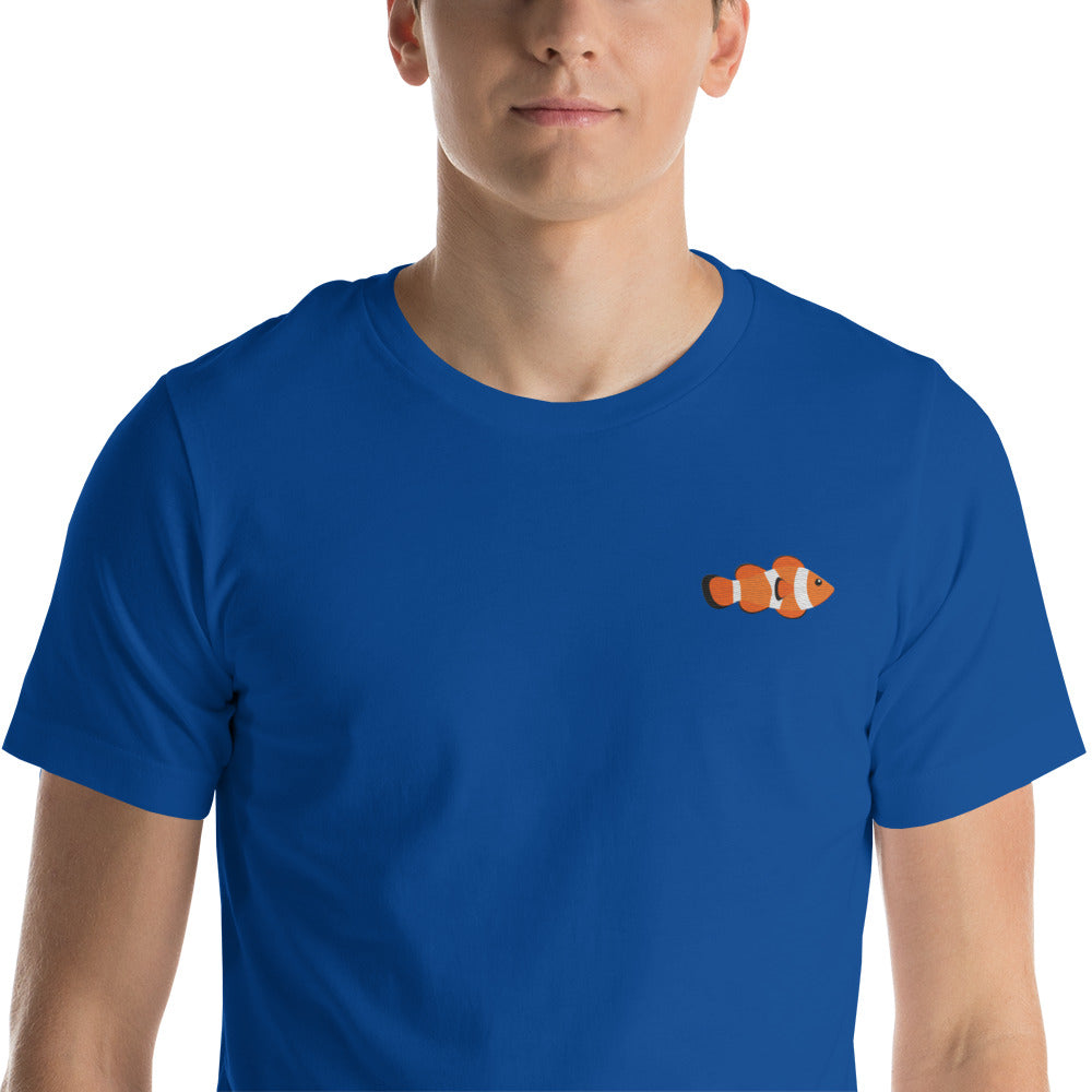Clownfish Cotton T-Shirt - Embroidered - Wildlife Soul Clownfish Cotton T-Shirt - Embroidered