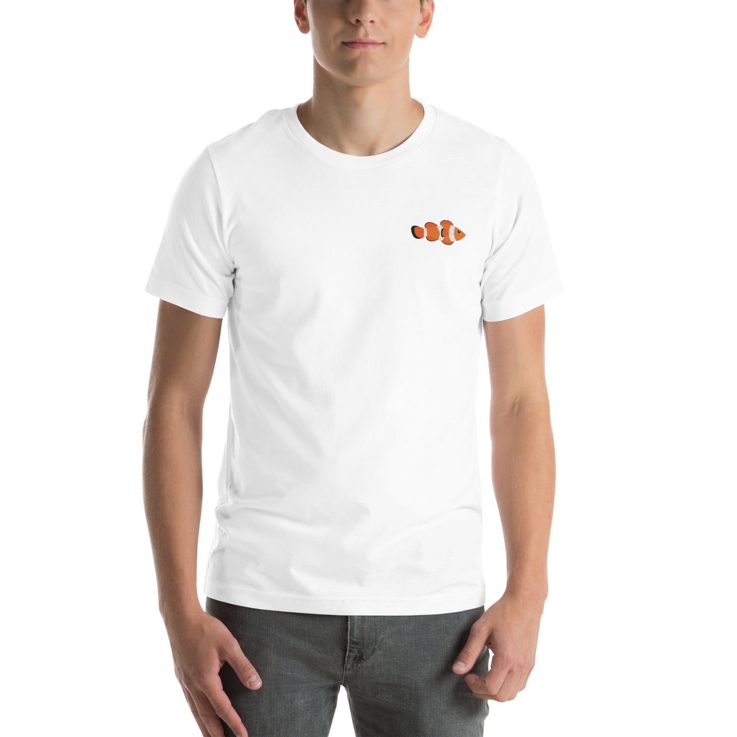 Clownfish Cotton T-Shirt - Embroidered - Wildlife Soul Clownfish Cotton T-Shirt - Embroidered
