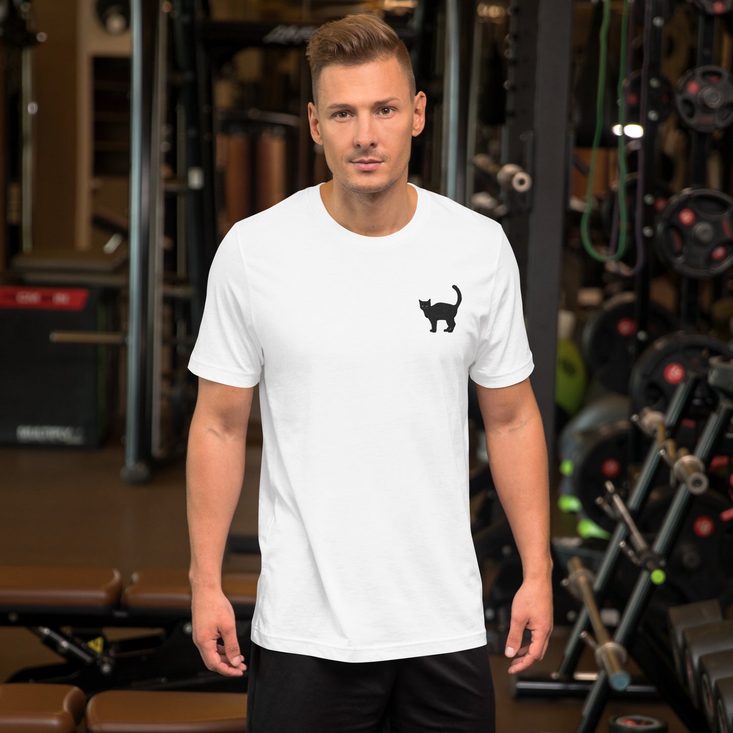 Black Cat T-Shirt - Embroidered - Wildlife Soul Black Cat T-Shirt - Embroidered